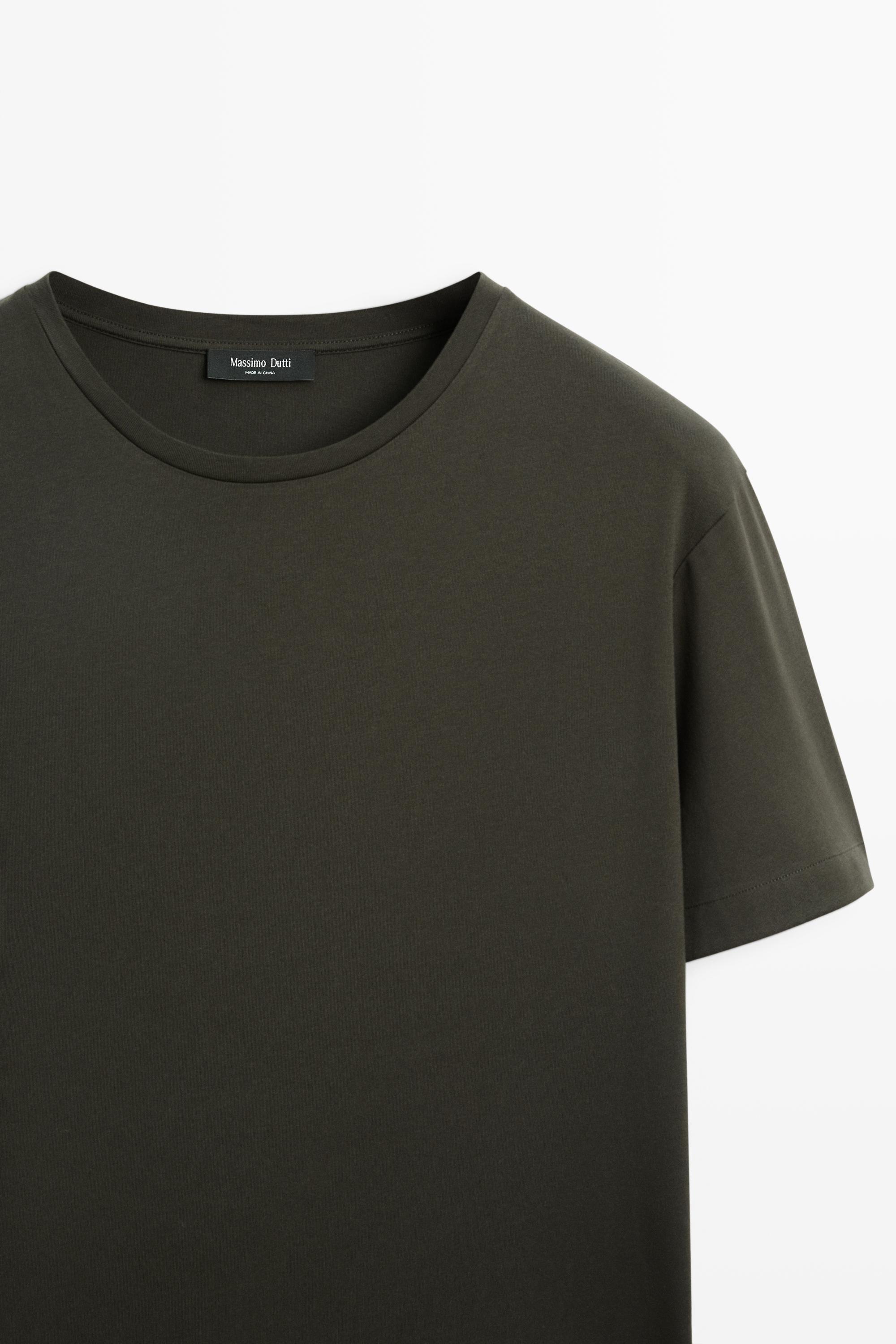 100% cotton short-sleeve T-shirt — DARK GREEN