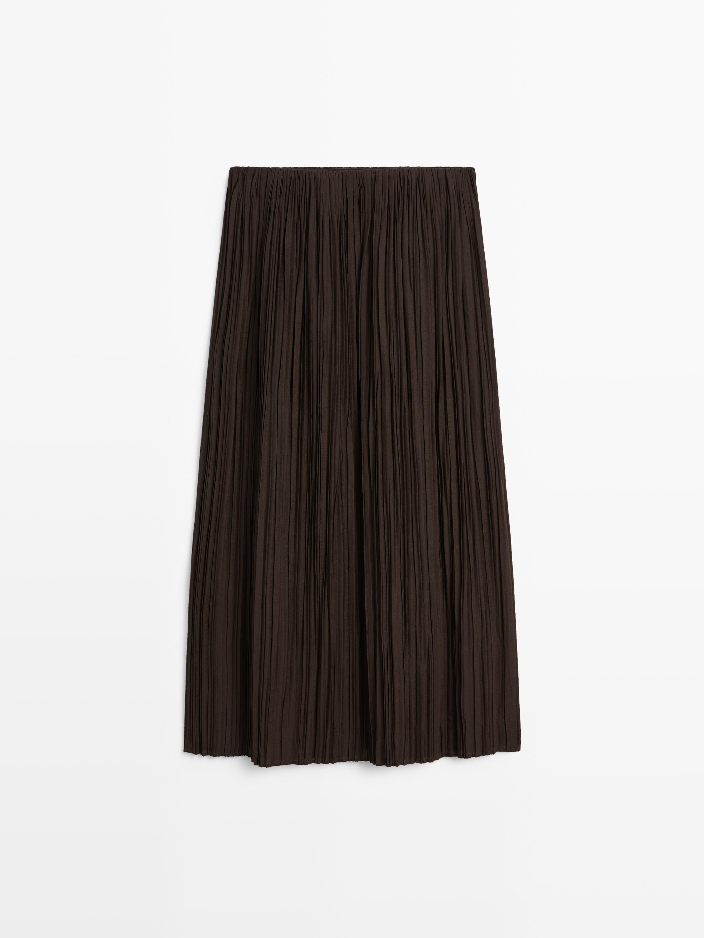 Pleated midi skirt