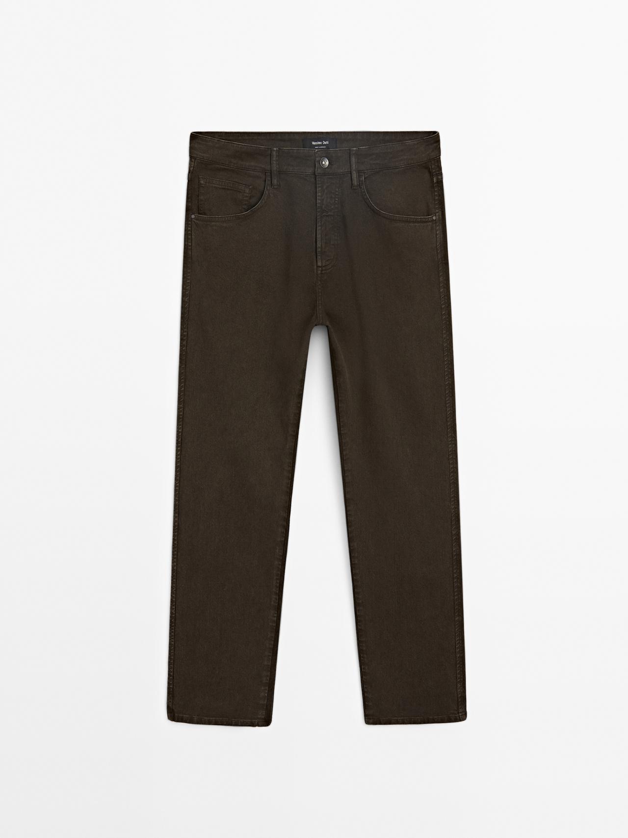 Massimo Dutti - Heren - Toelopende Jeans - Bruin - 32