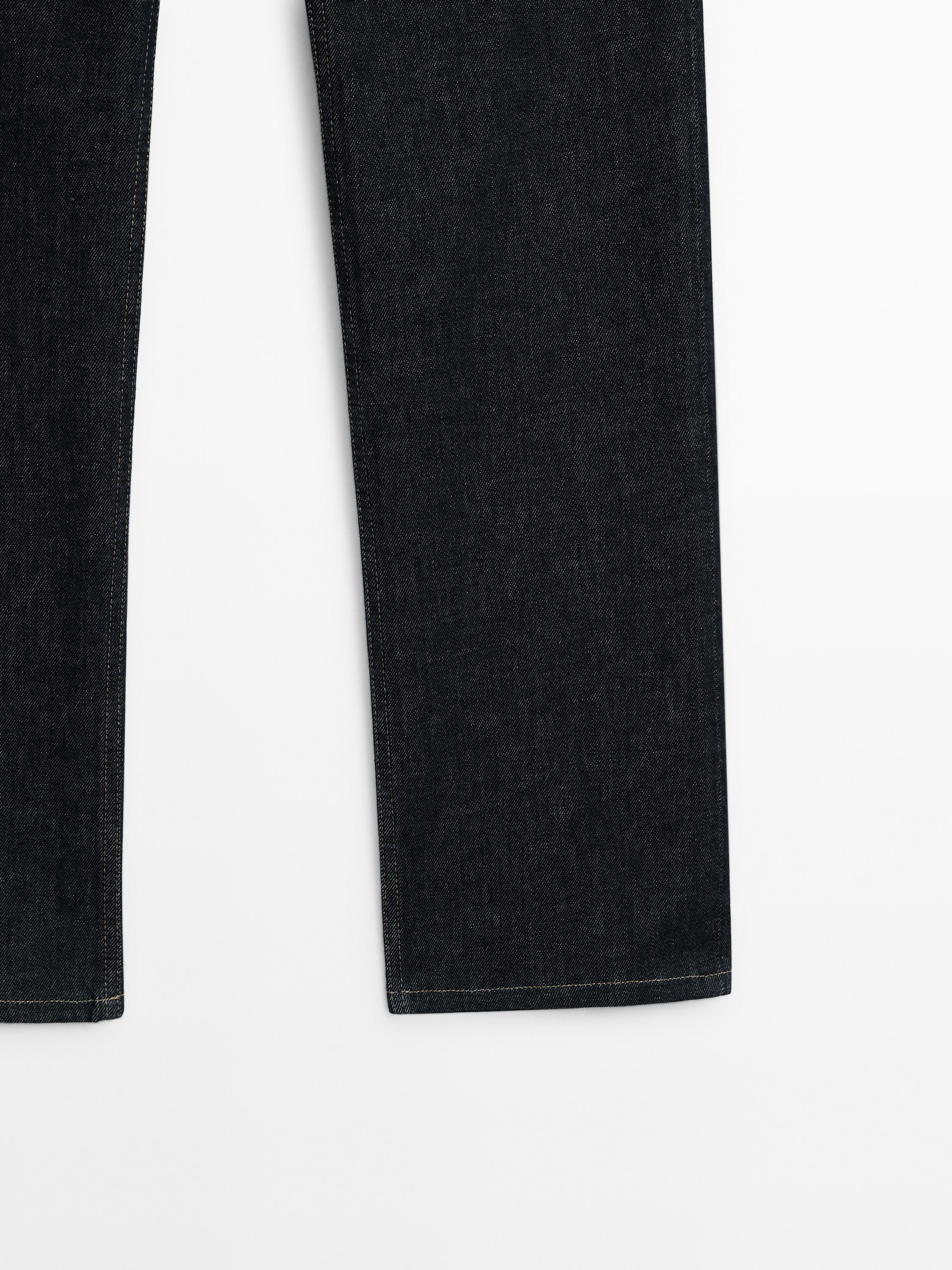 Low-rise straight-leg jeans