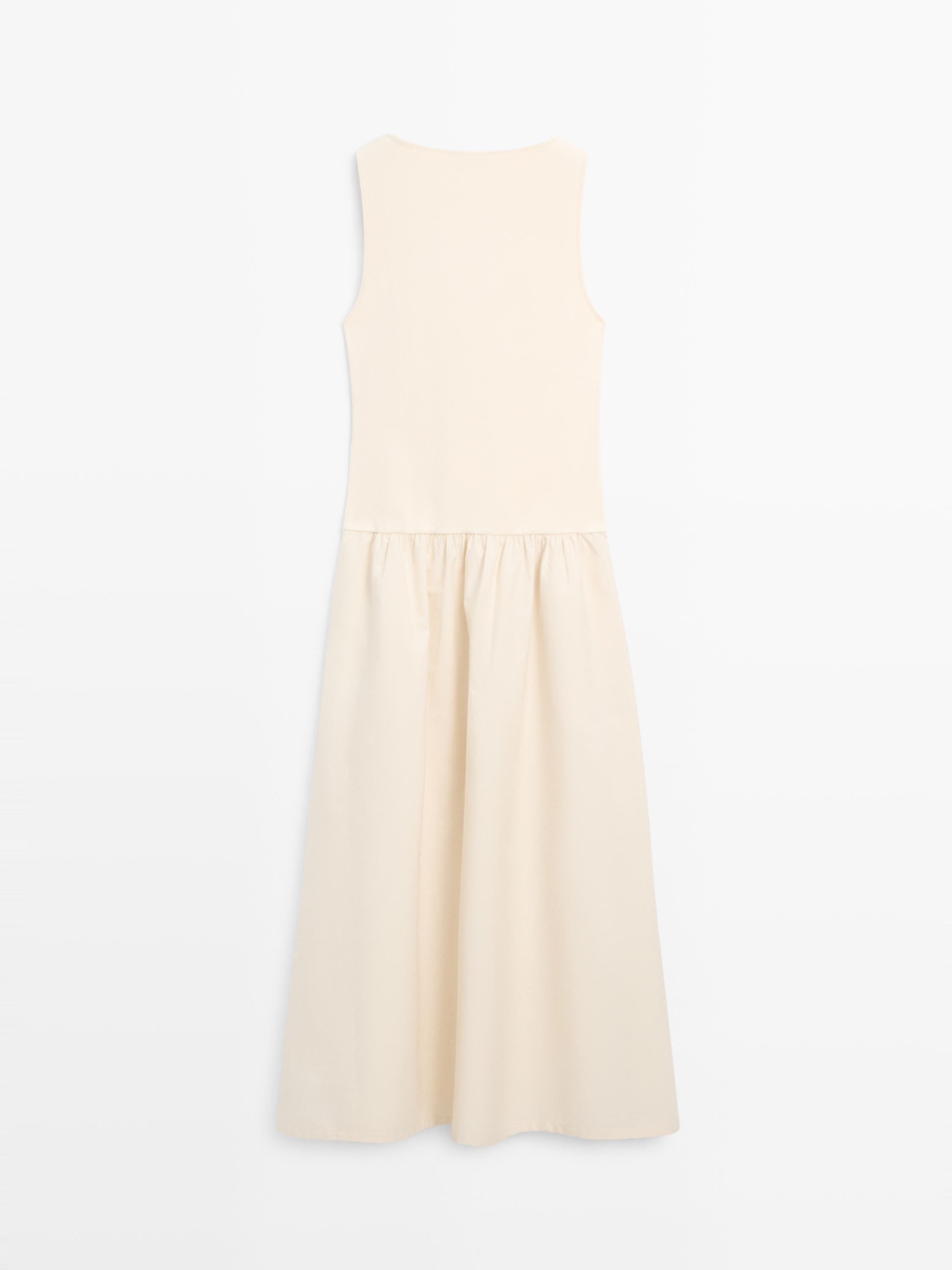 Pamuk karışımlı poplin elbiseler