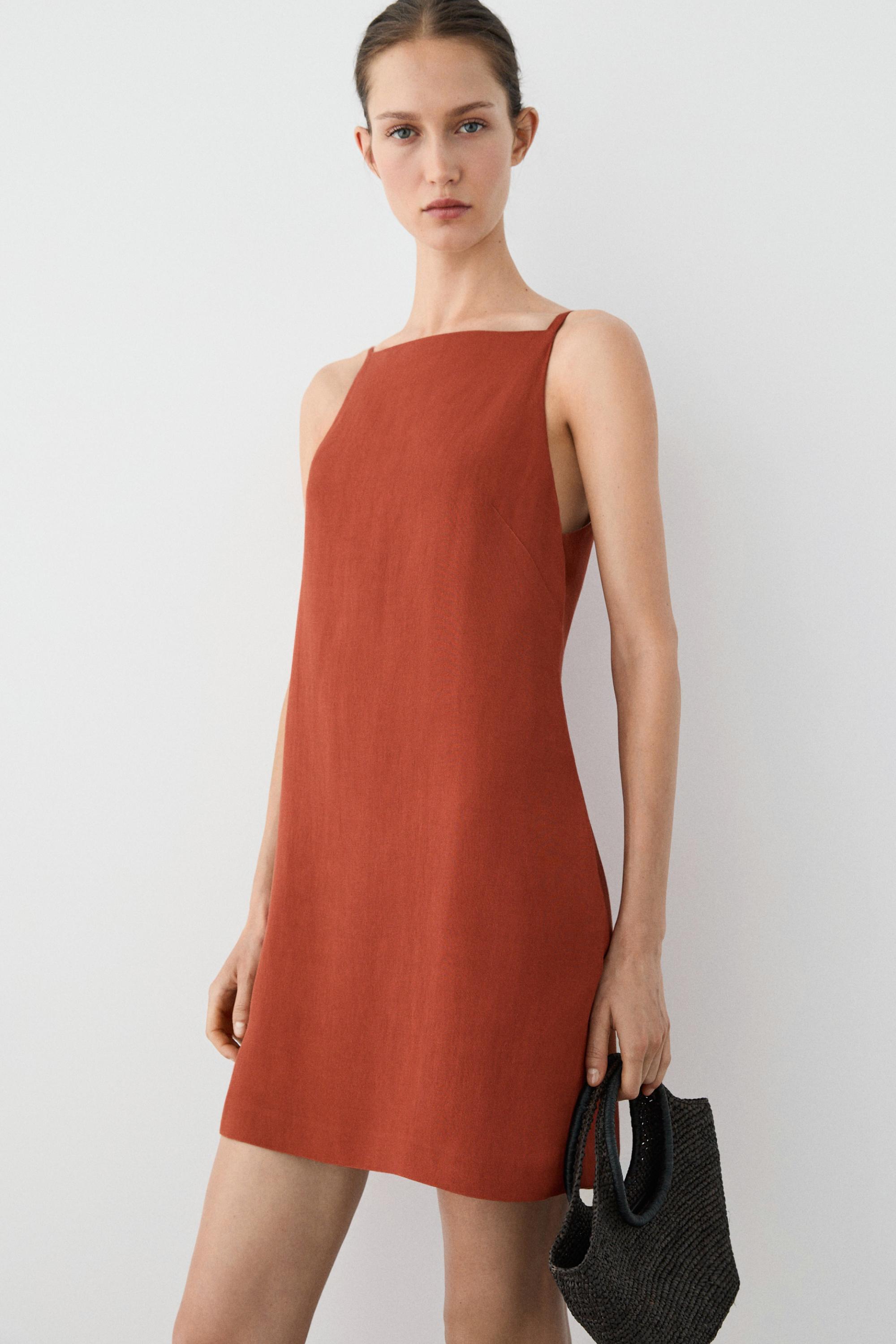 Strappy mini dress — RUSSET