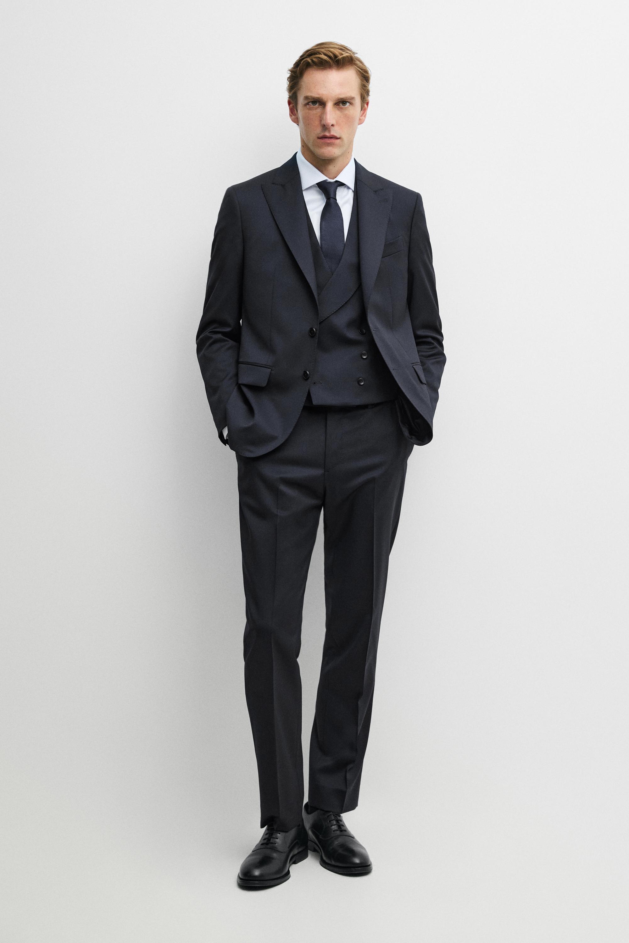 100% cool wool suit blazer