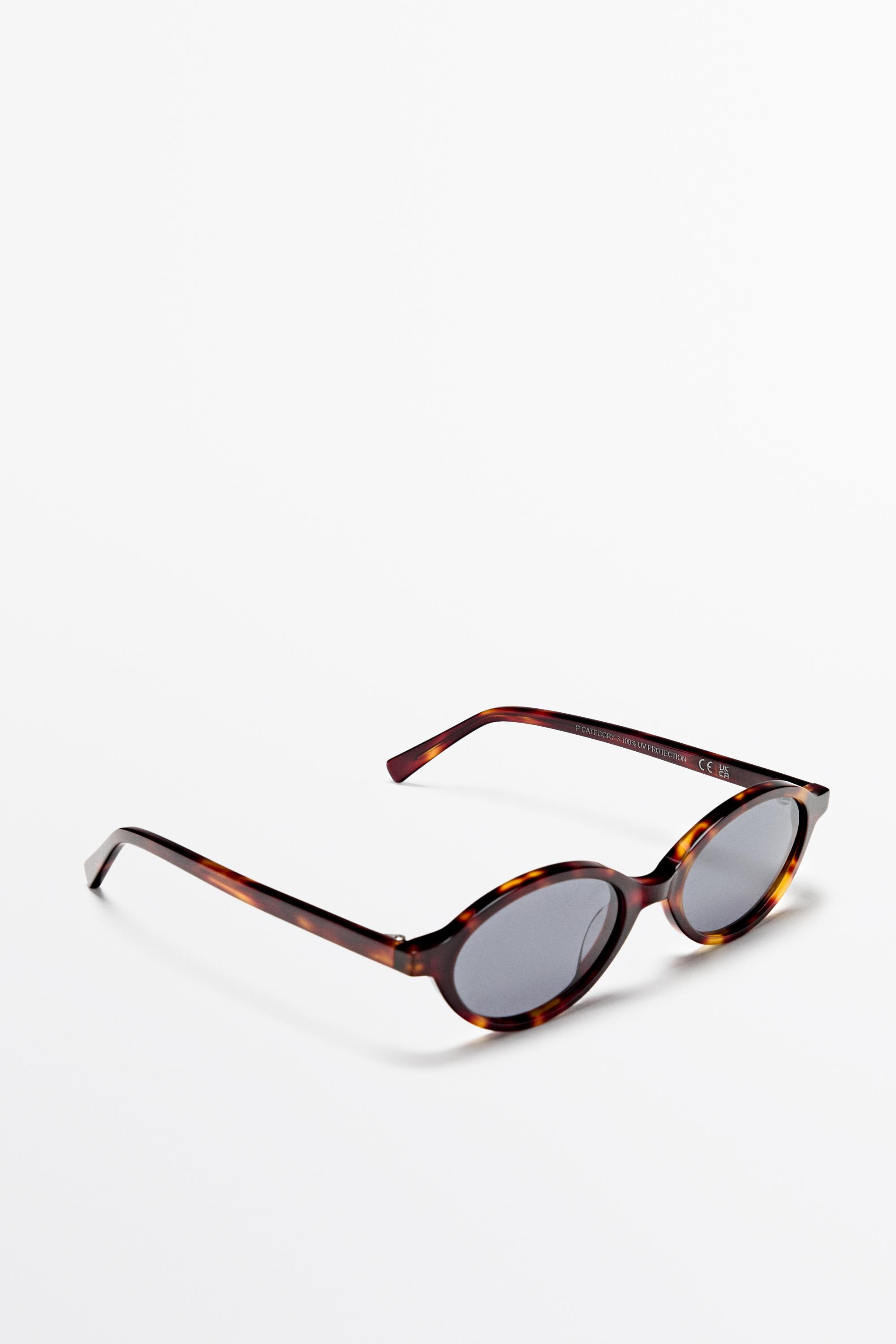 Oval sunglasses — BROWN