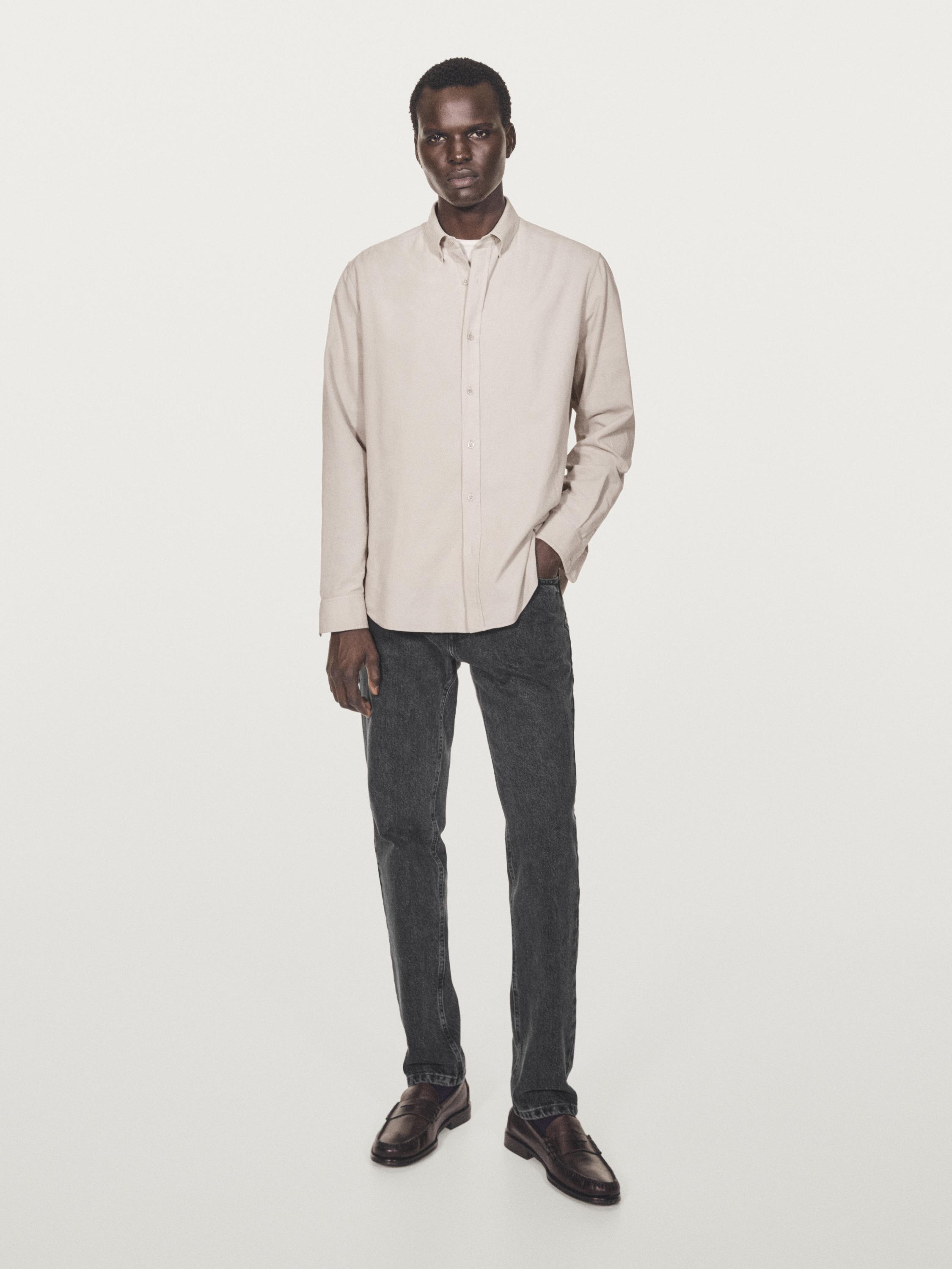 Regular fit needlecord shirt