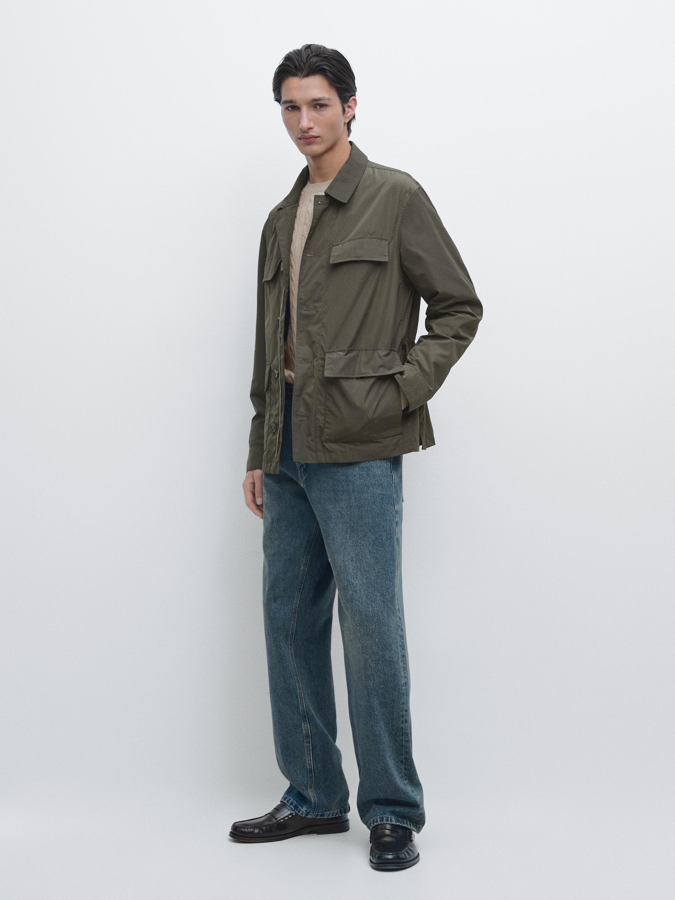 Lightweight jacket with pockets — KHAKI