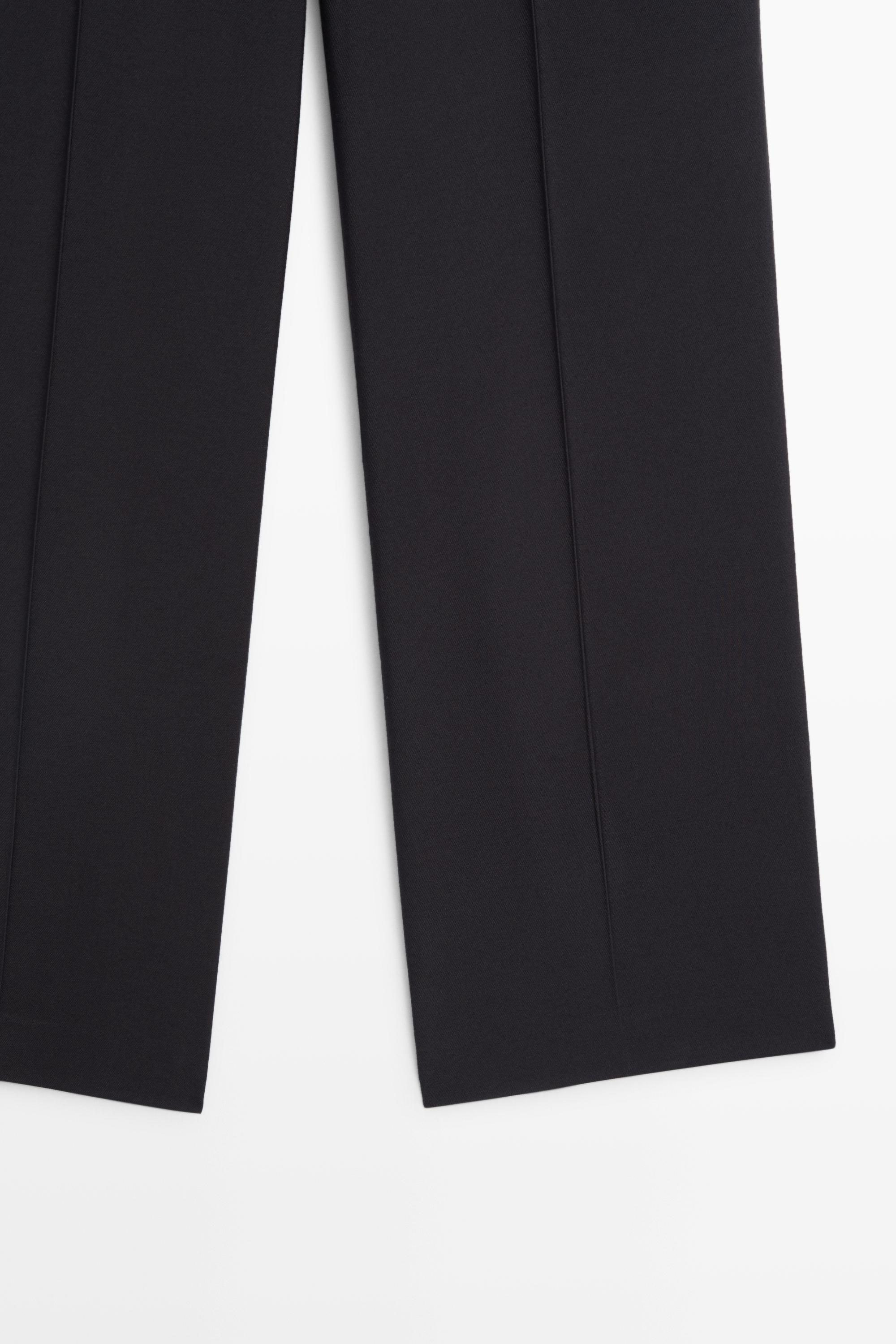 Flowing straight-leg pants — NAVY BLUE