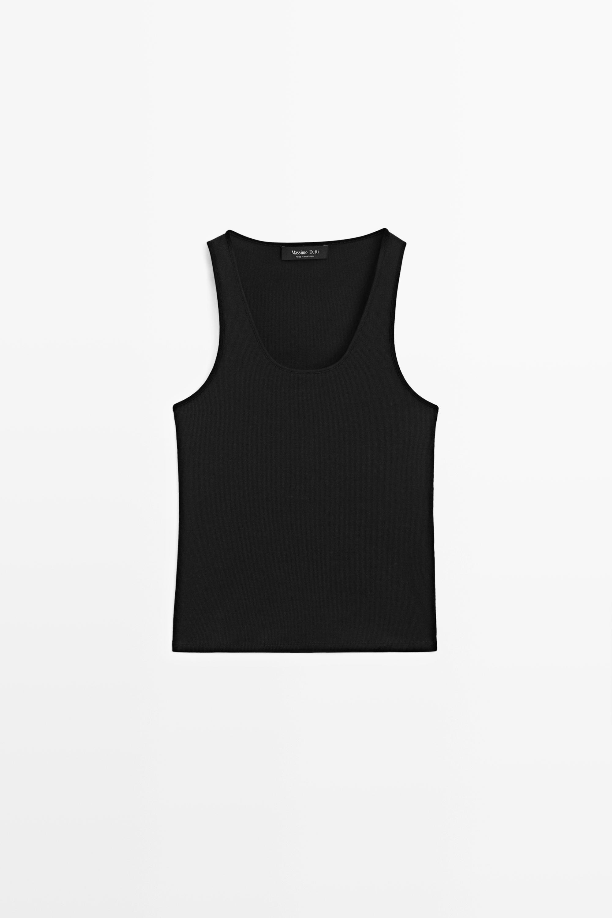 Scoop neck strappy top