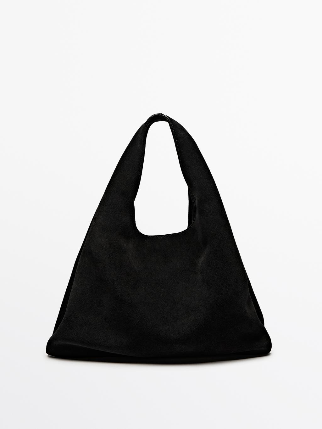 Split Suede Mini Bag Black Brown Accessories Massimo Dutti split-suede-mini-bag-black-brown-accessories-massimo-dutti