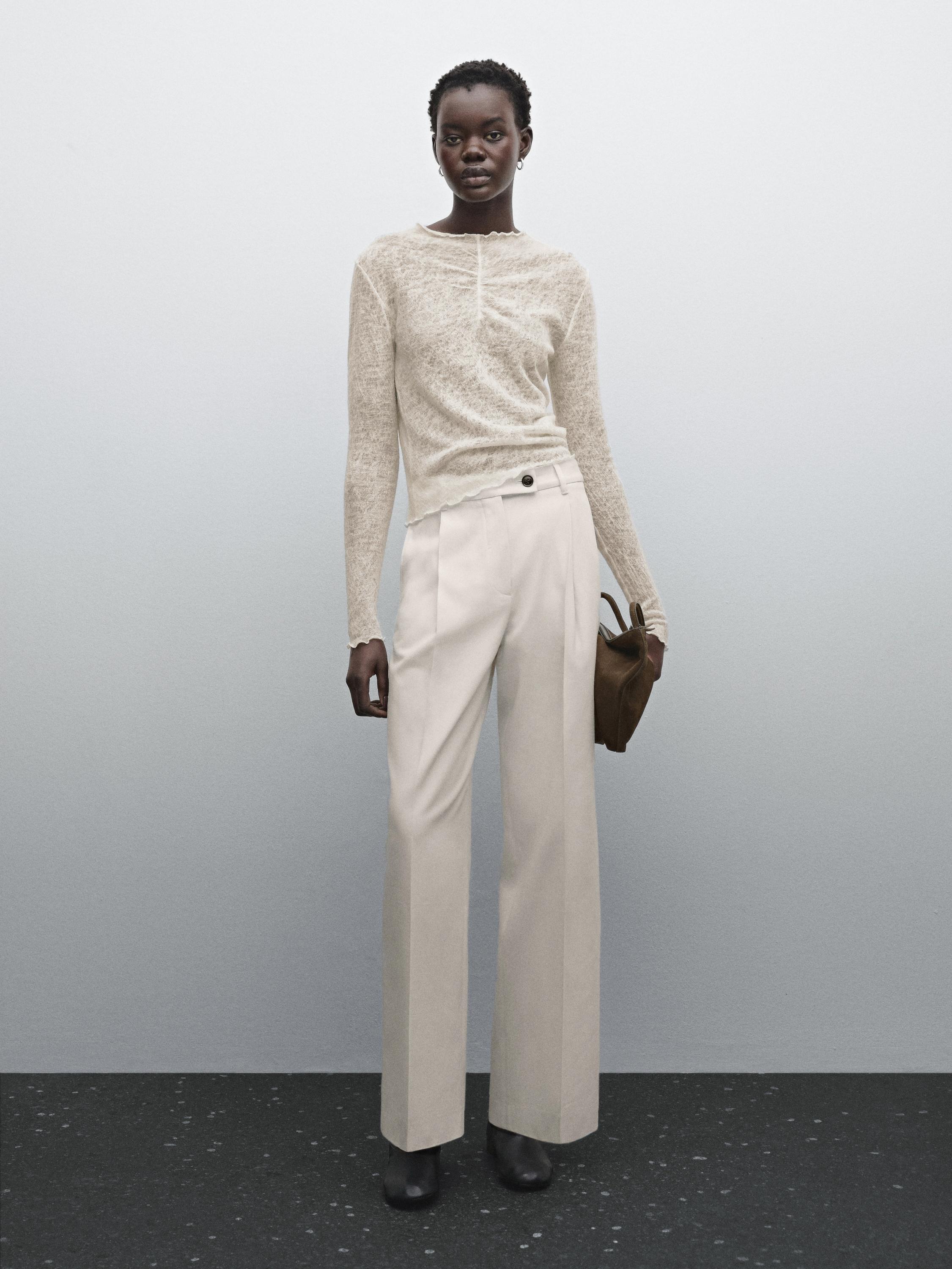 Wide leg trousers for women Massimo Dutti