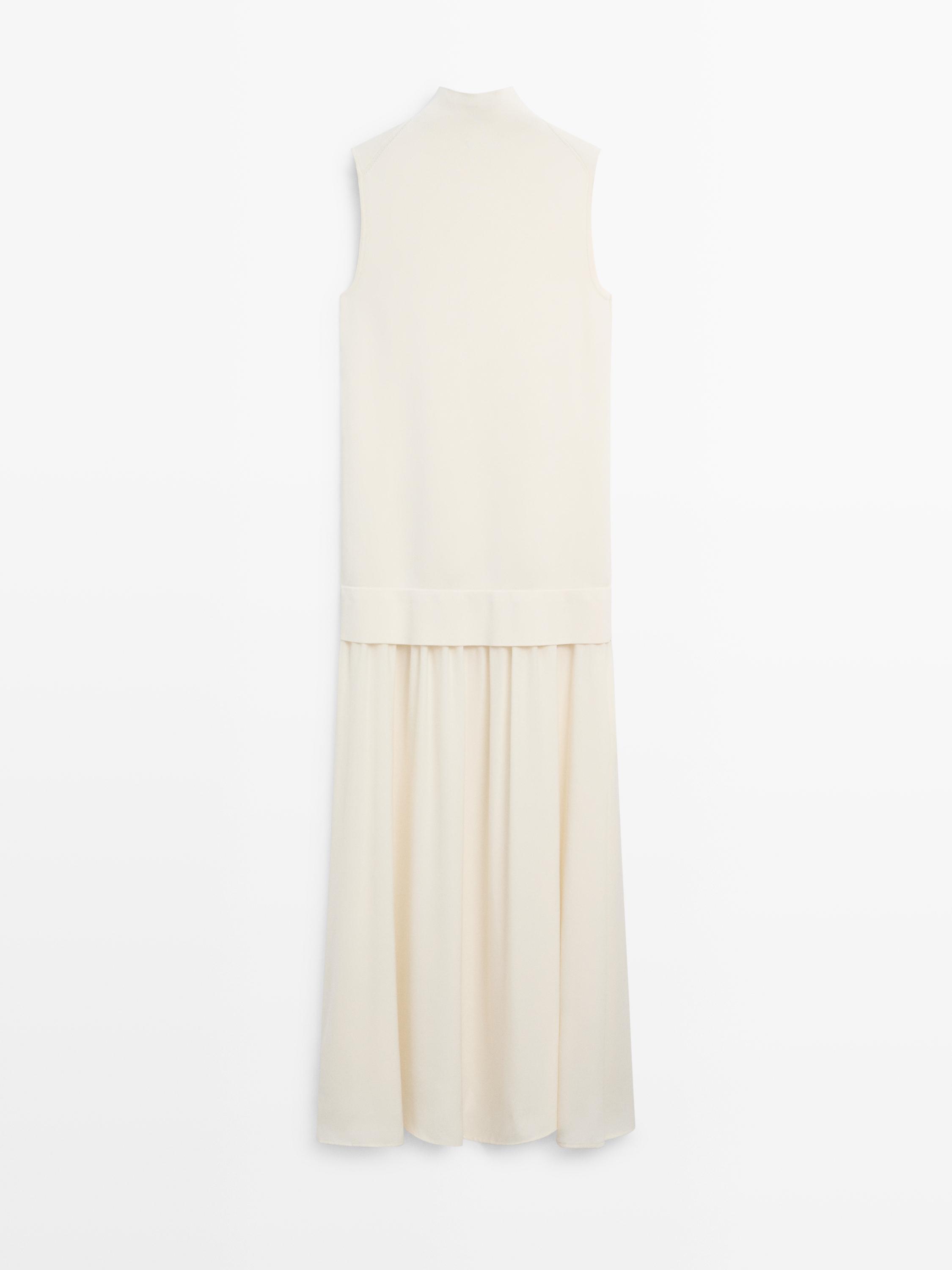 Gaun midi rajut serasi