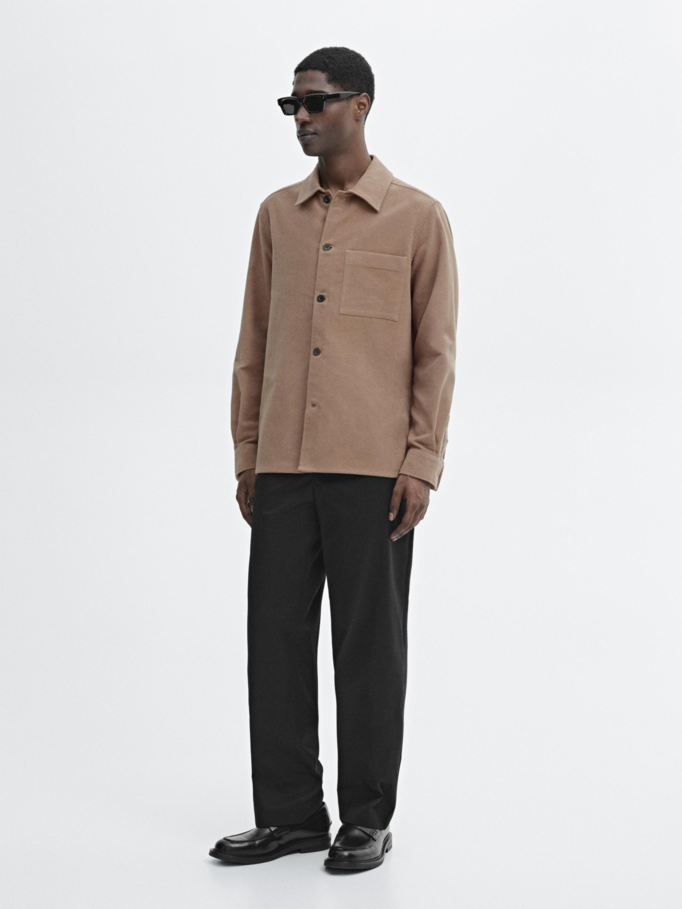 Pantalon relaxed fit en serge coton