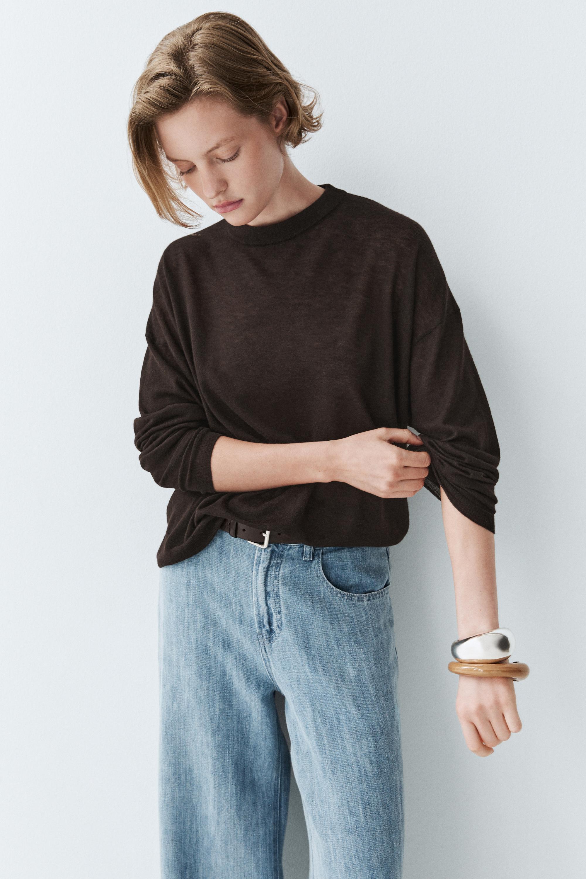 Strickpullover aus Wollmischgewebe im Oversize-Schnitt