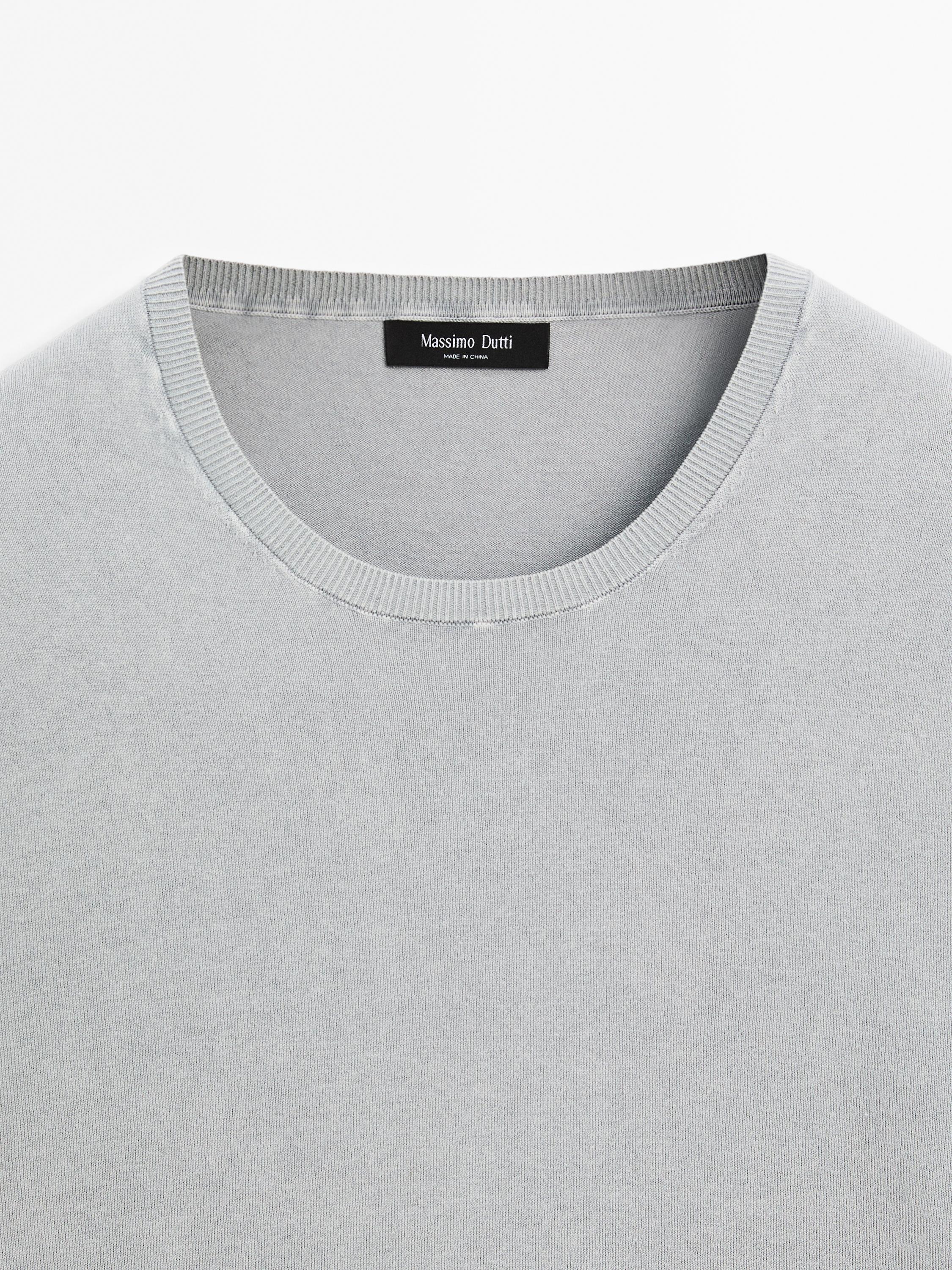 Cotton blend knit T-shirt
