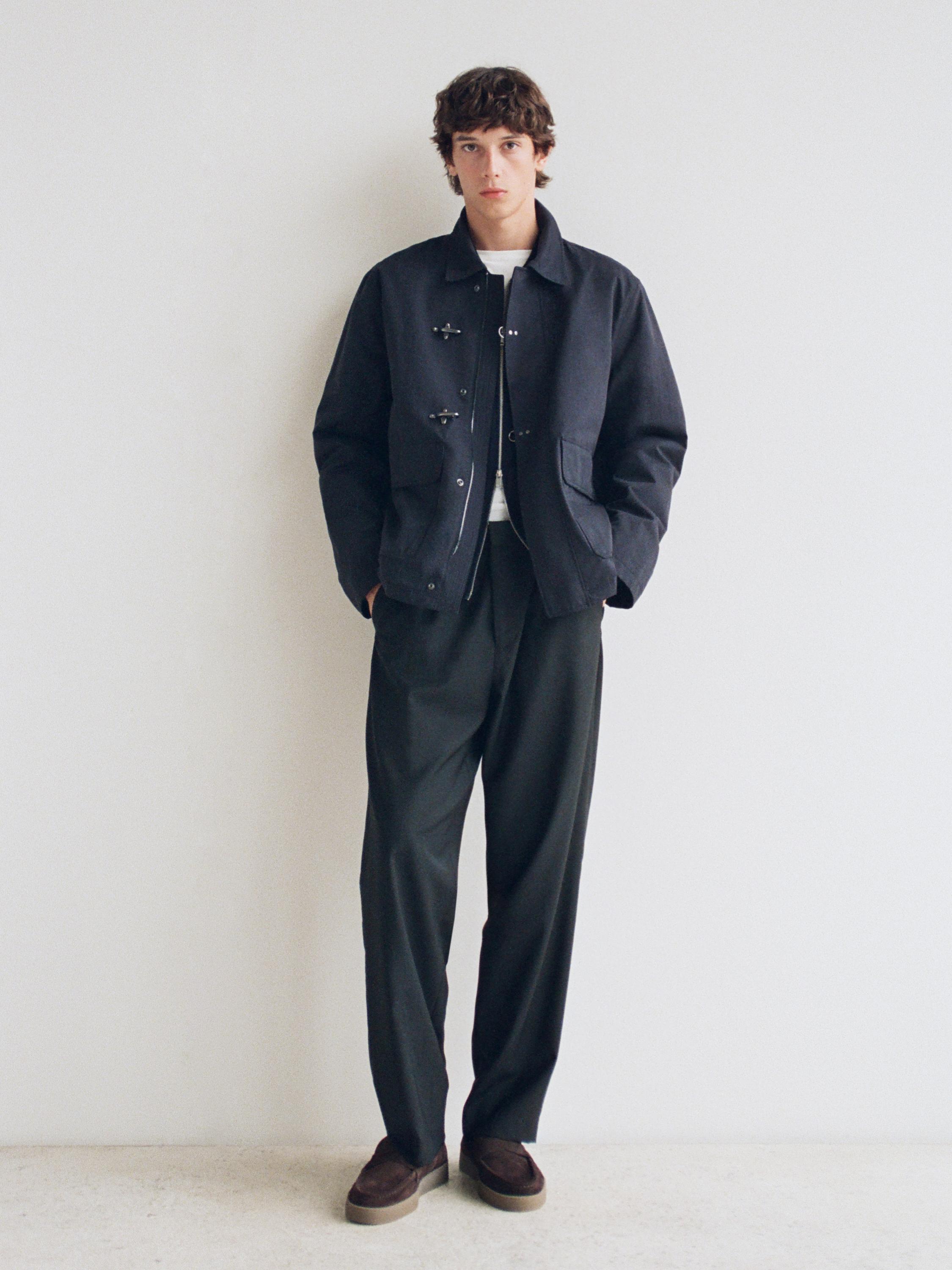 Split suede penny loafers