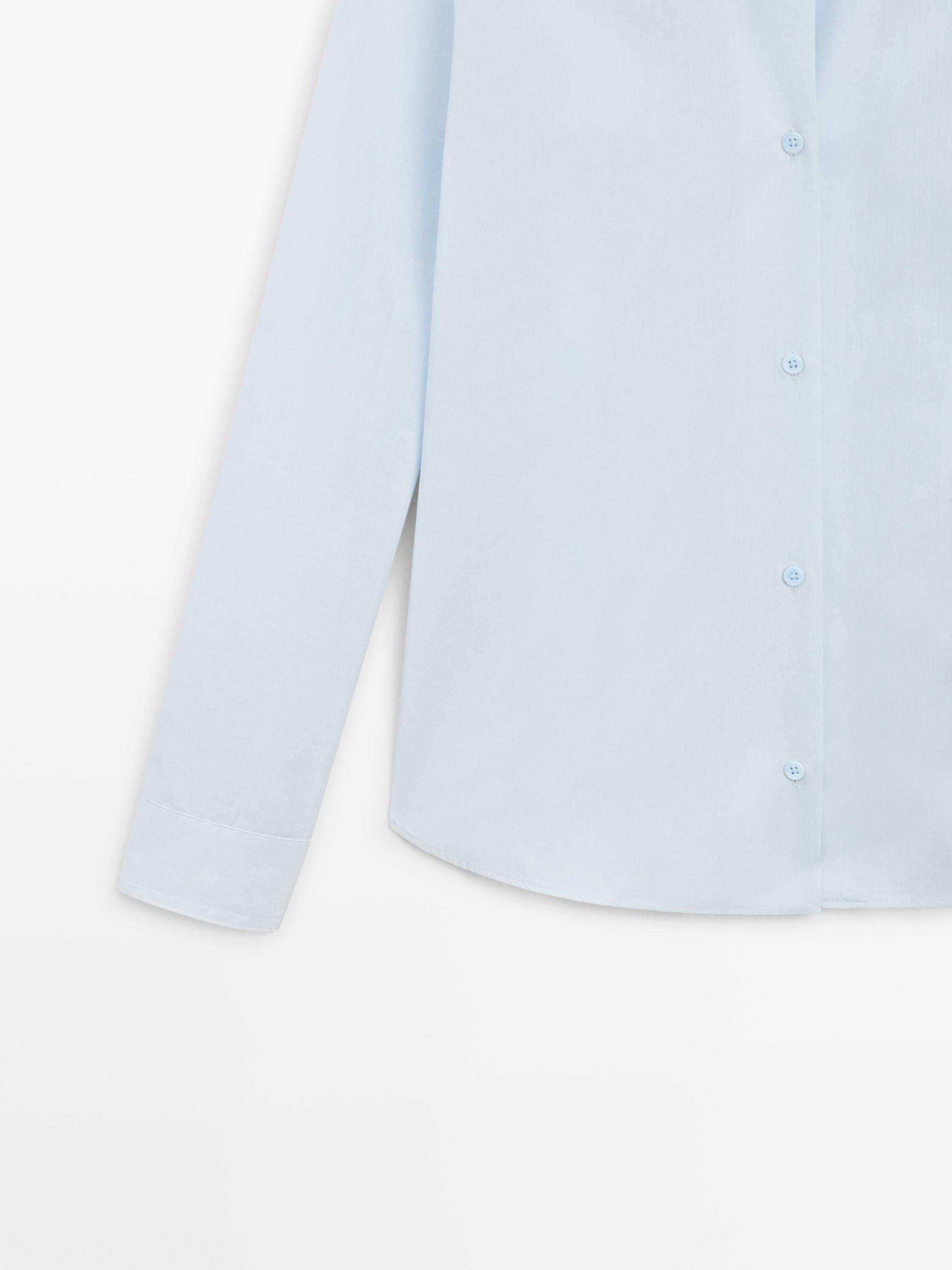 100% cotton poplin shirt — SKY BLUE
