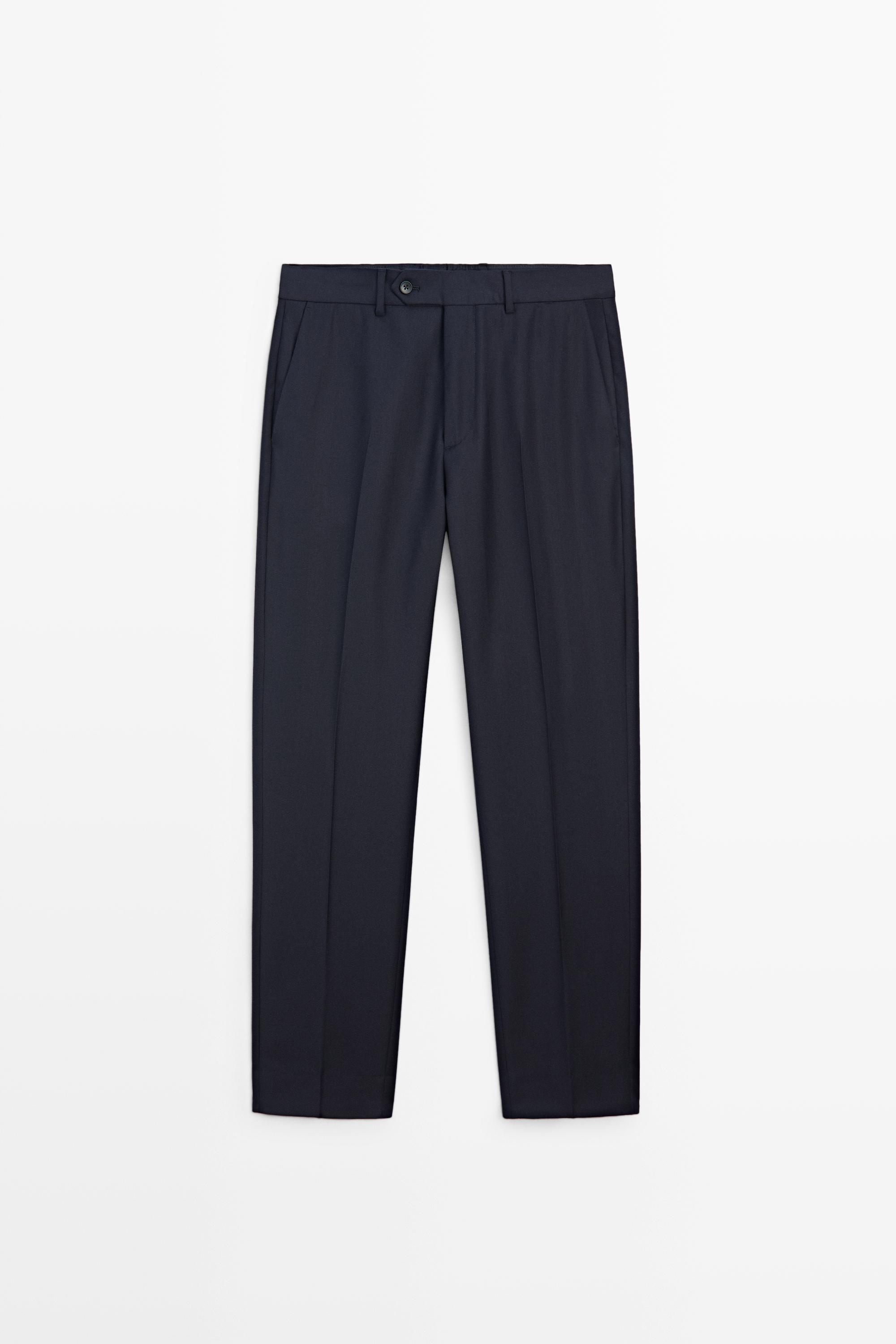 Herringbone suit pants
