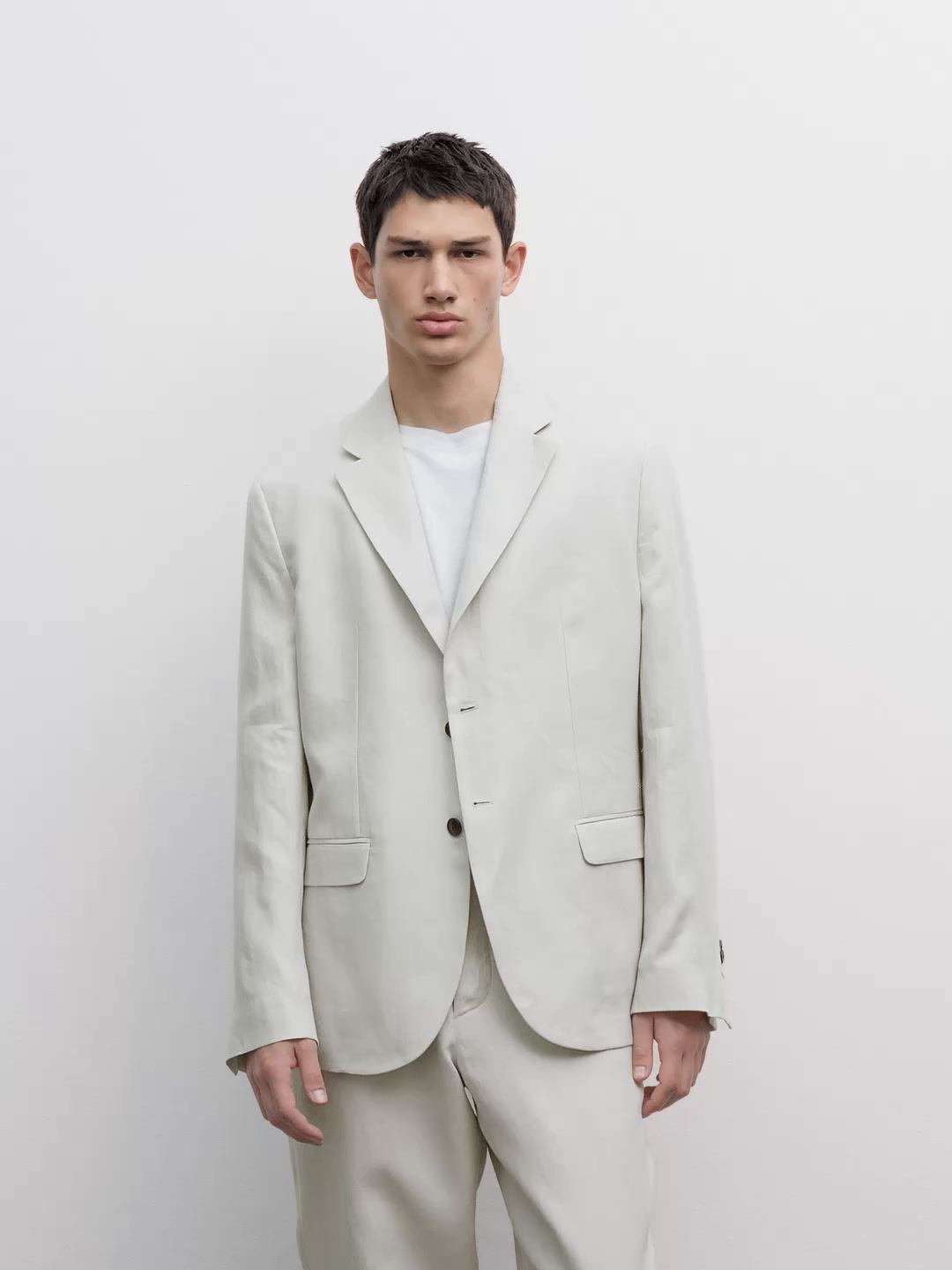 100% linen suit trousers