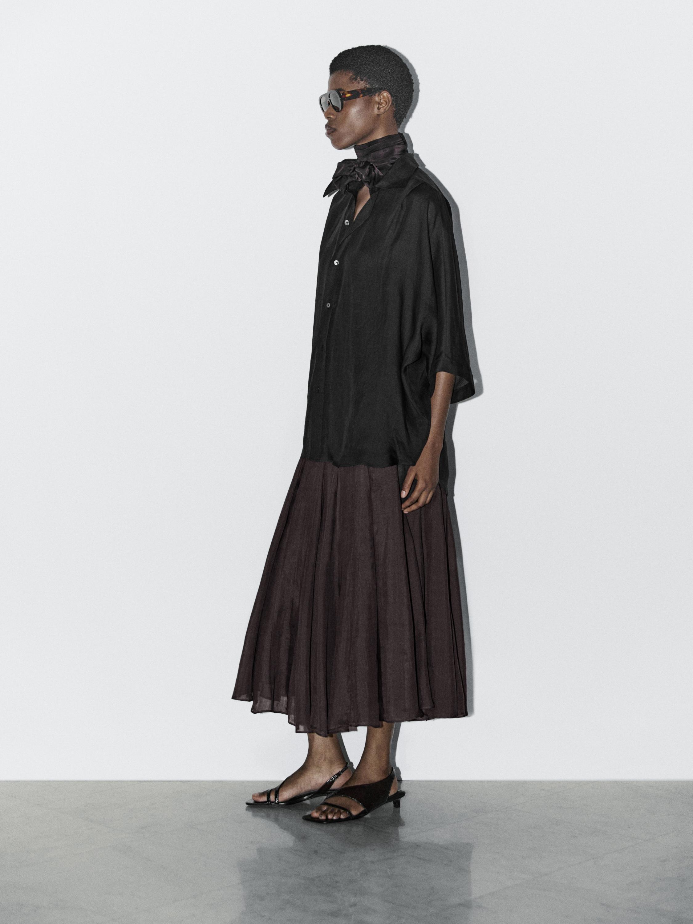 Batwing sleeve 100% ramie shirt - Studio