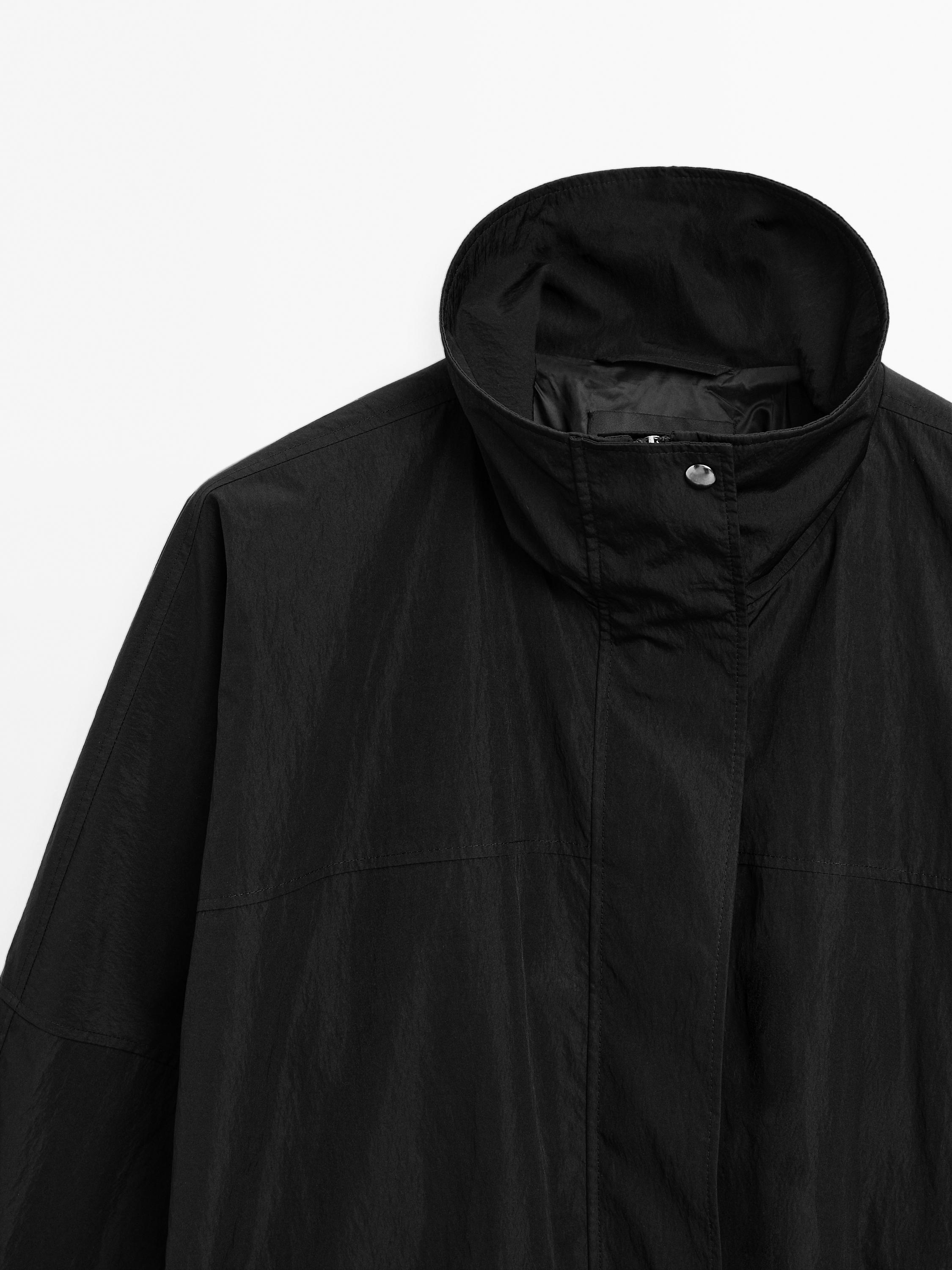 High neck technical puffer jacket