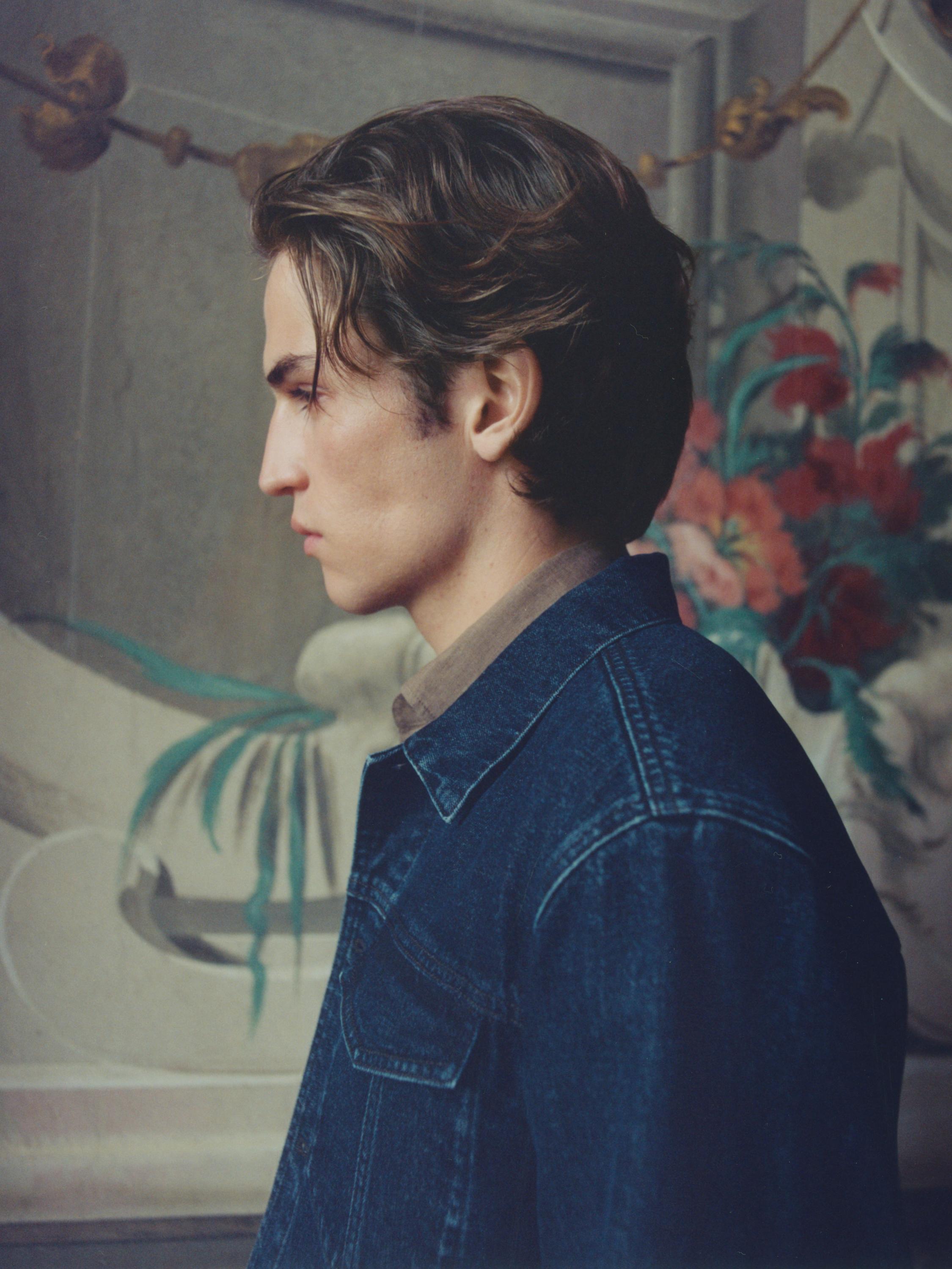 Denim trucker jacket — NAVY BLUE