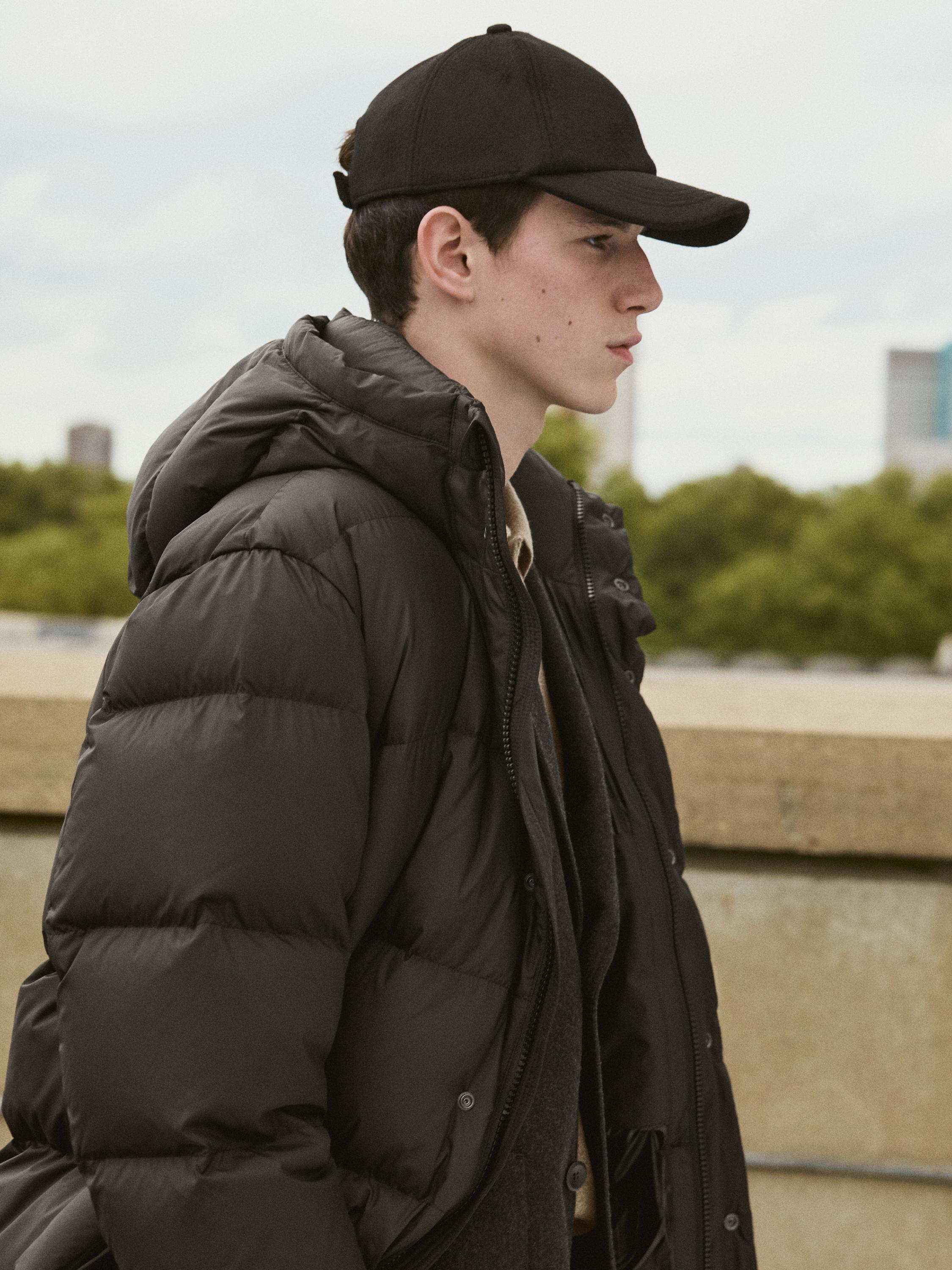 Abrigo largo acolchado water repellent