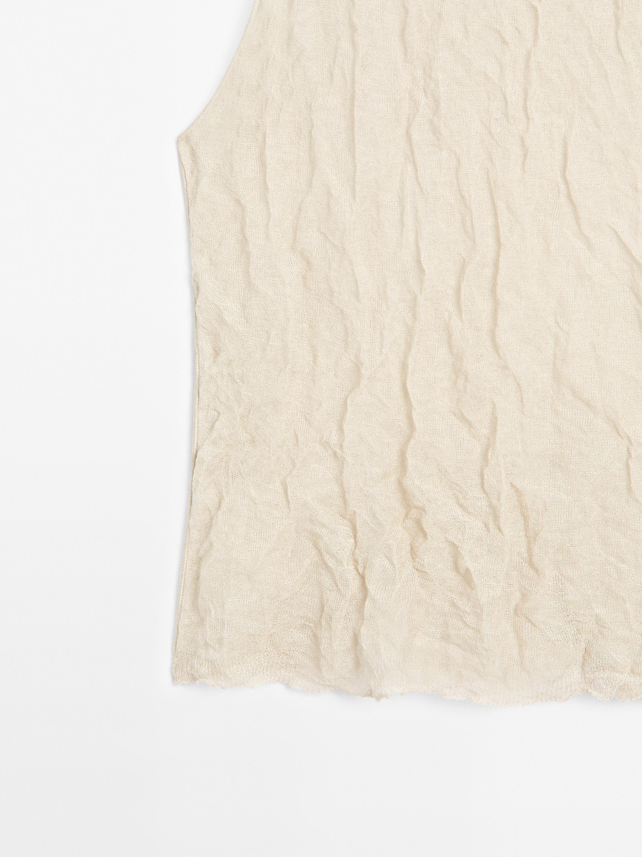 Top halter efecto arrugado