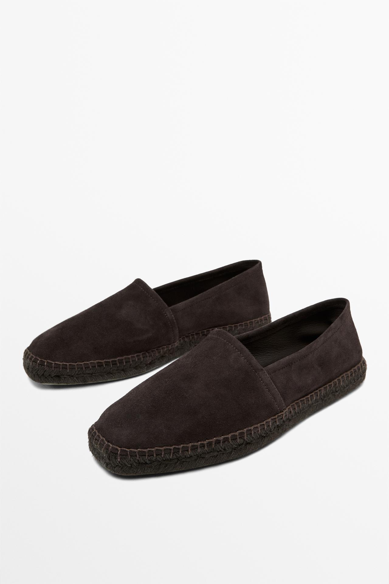 Leather espadrilles — BROWN