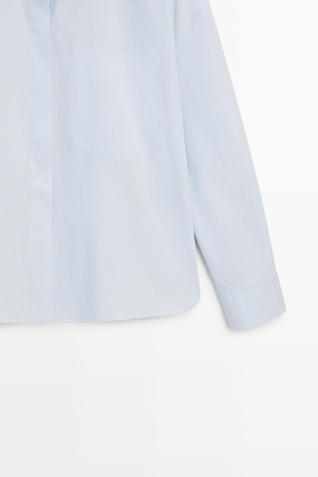 100% cotton shirt with pocket detail — SKY BLUE