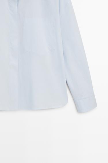100% cotton shirt with pocket detail — SKY BLUE 7