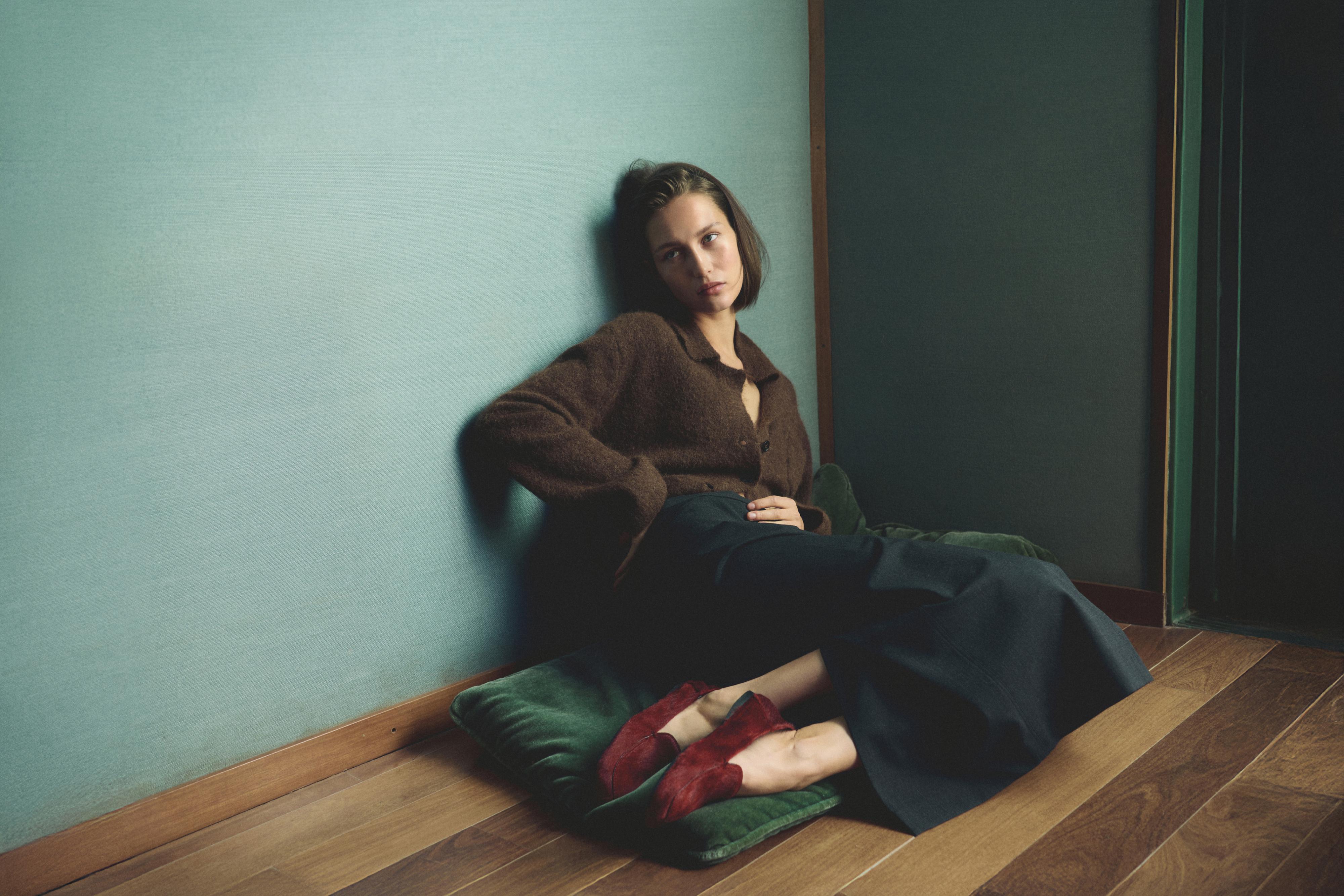 Tricot vest van alpacamix met zakken