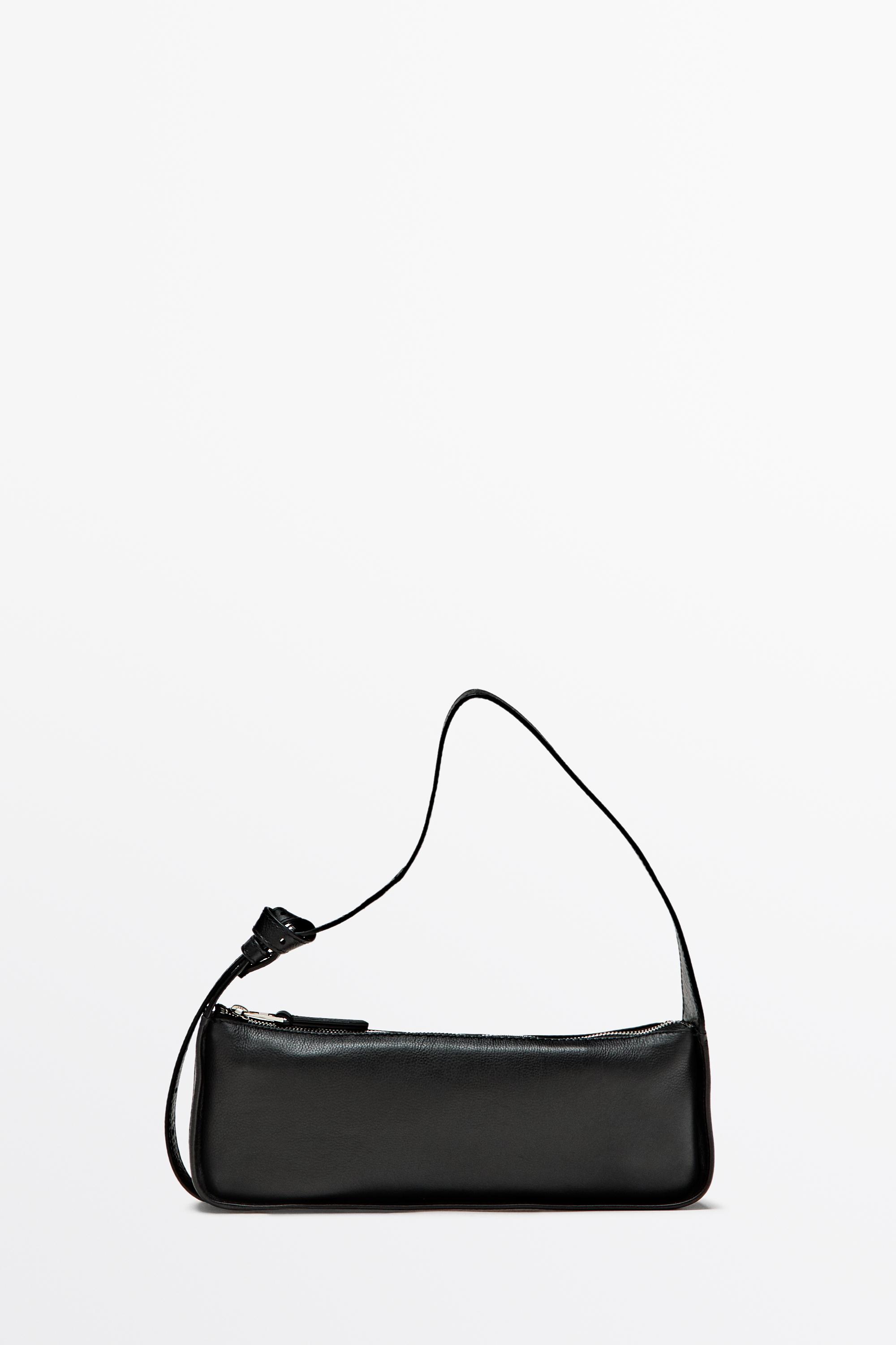Massimo Dutti Deri mini omuz çantası görsel 7