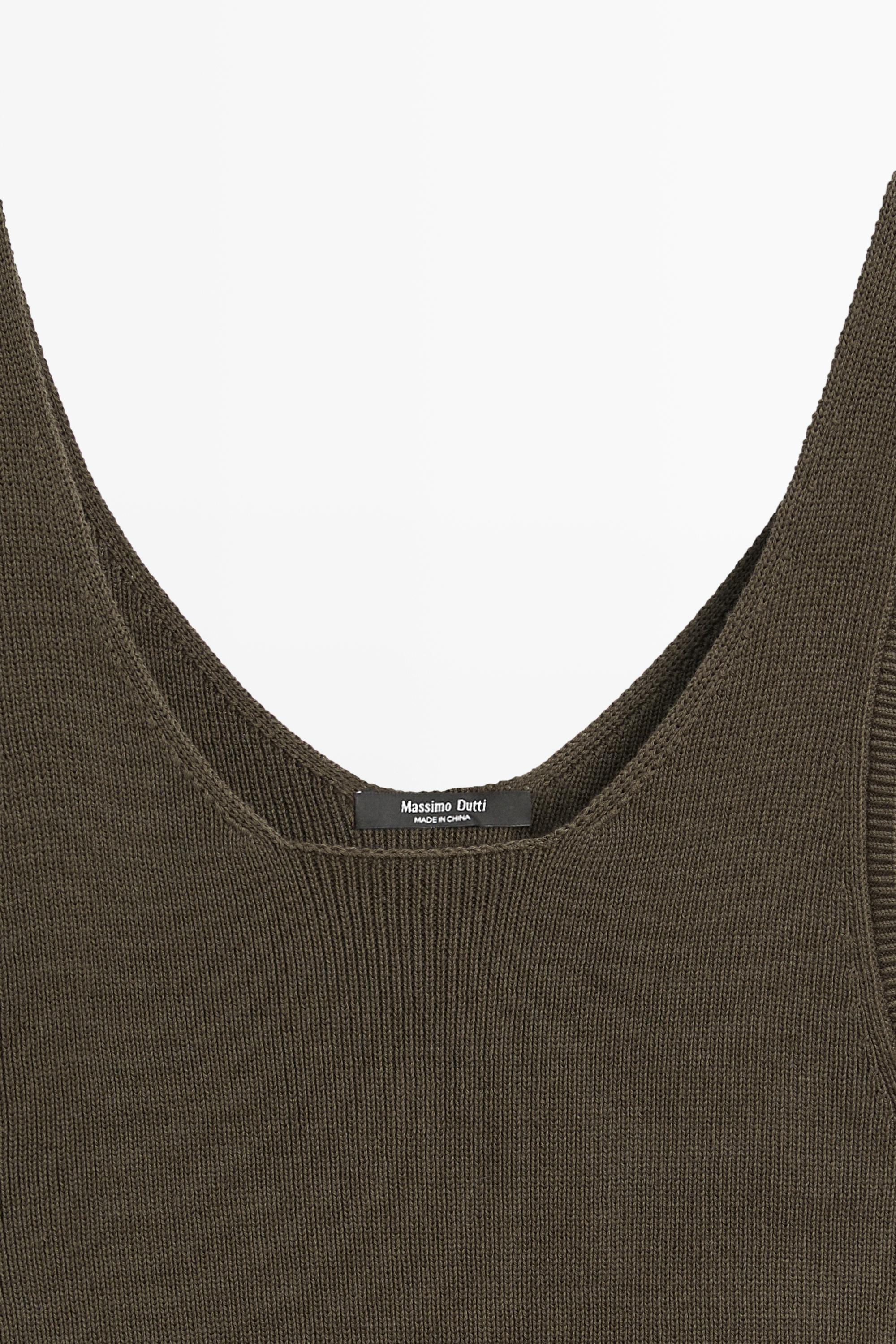 100% cotton ribbed tank top — OLIVE