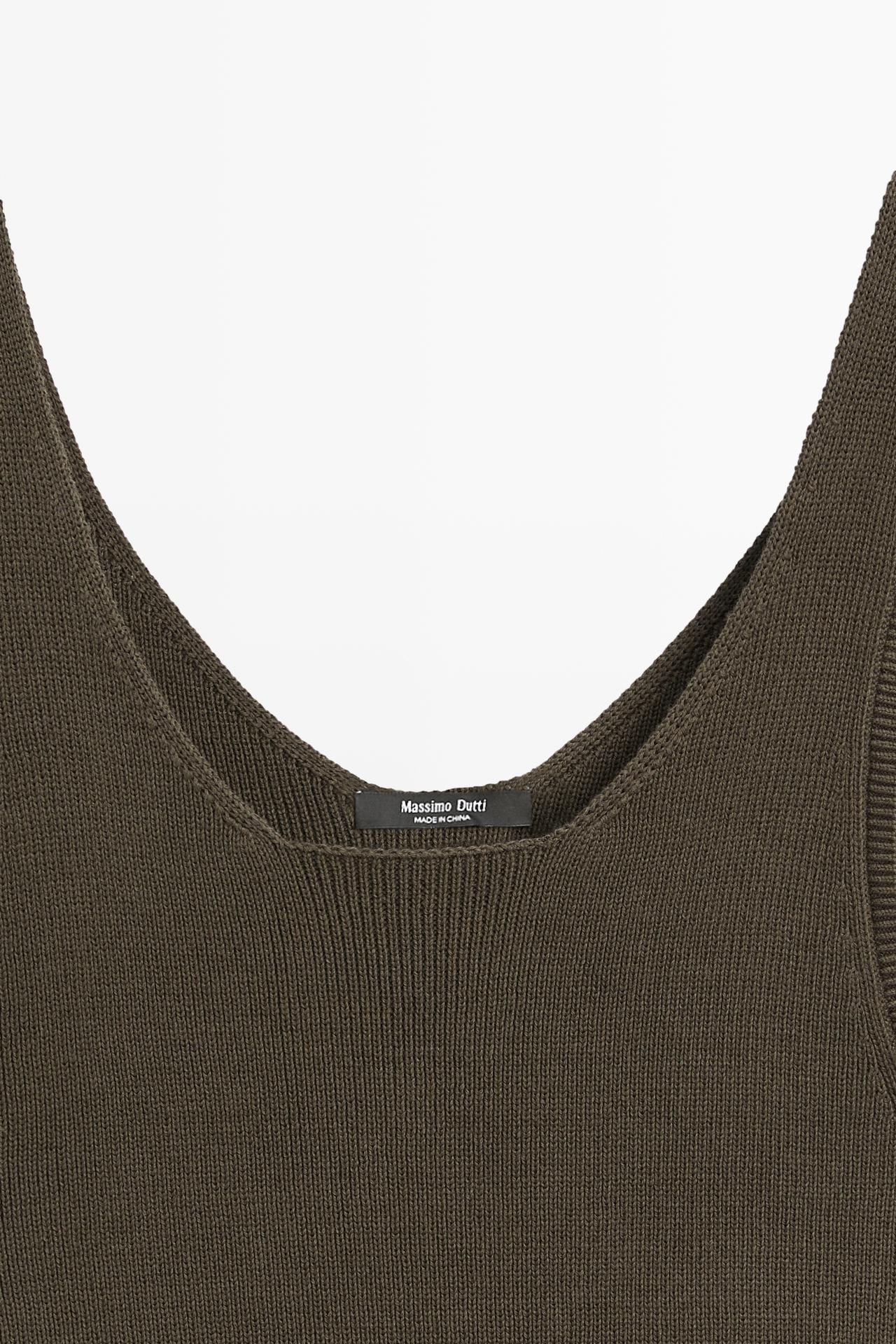 100% cotton ribbed tank top — OLIVE