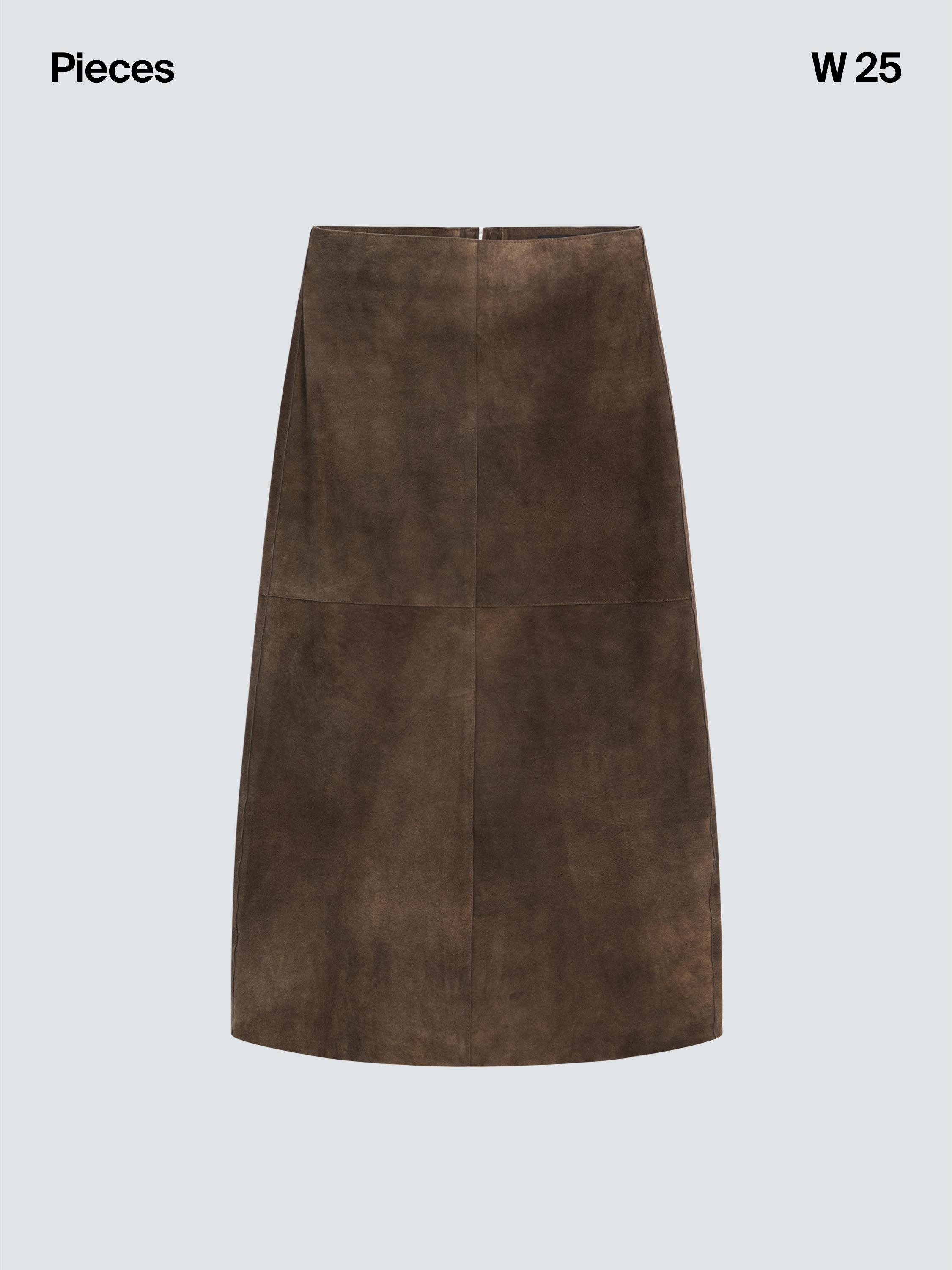 ★ Massimo Dutti★ Straight fit suede leather skirt 0533399 Straight fit suede leather skirt · Brown · Bags And
