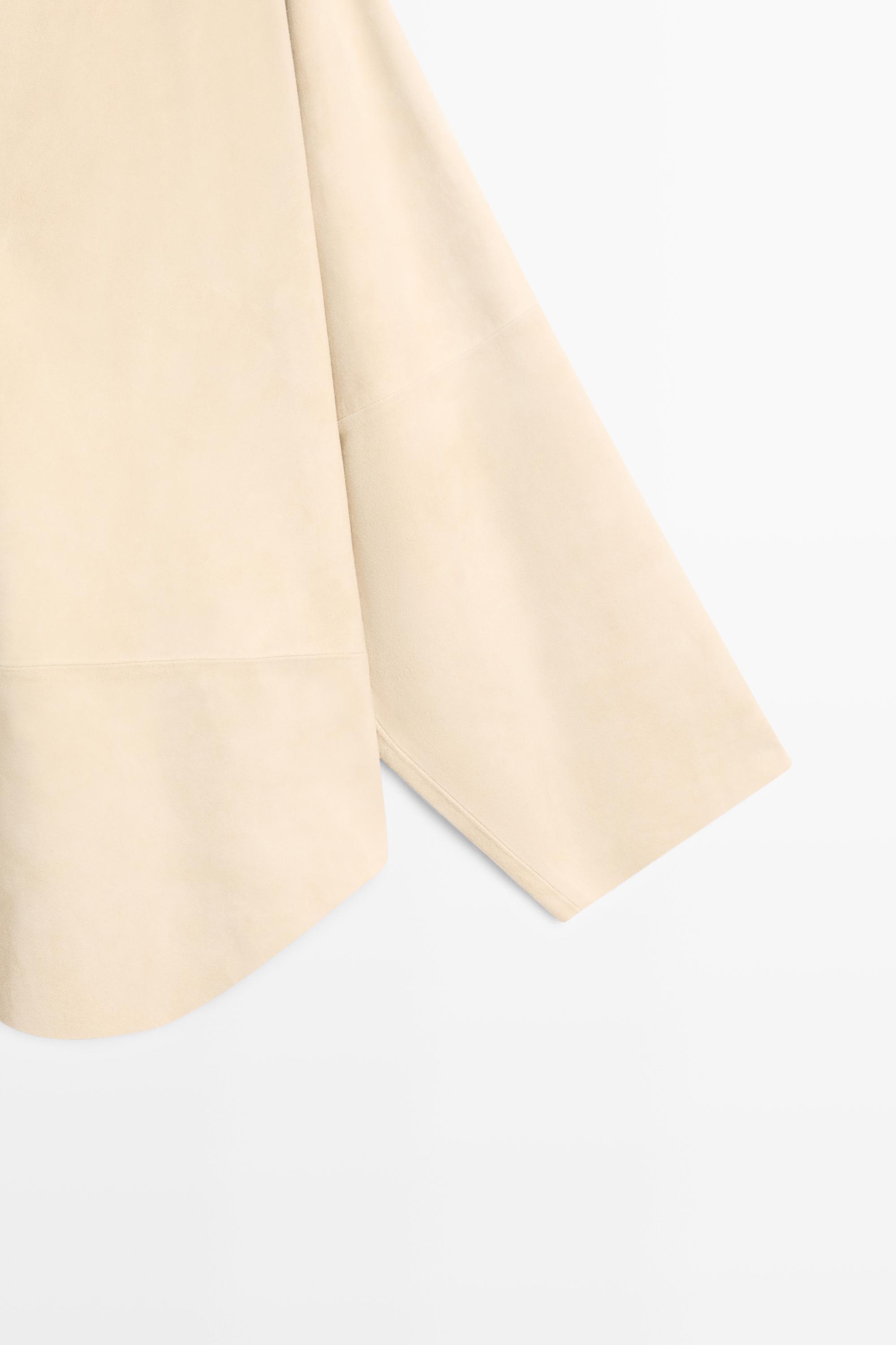 Camisa detalle snap piel ante