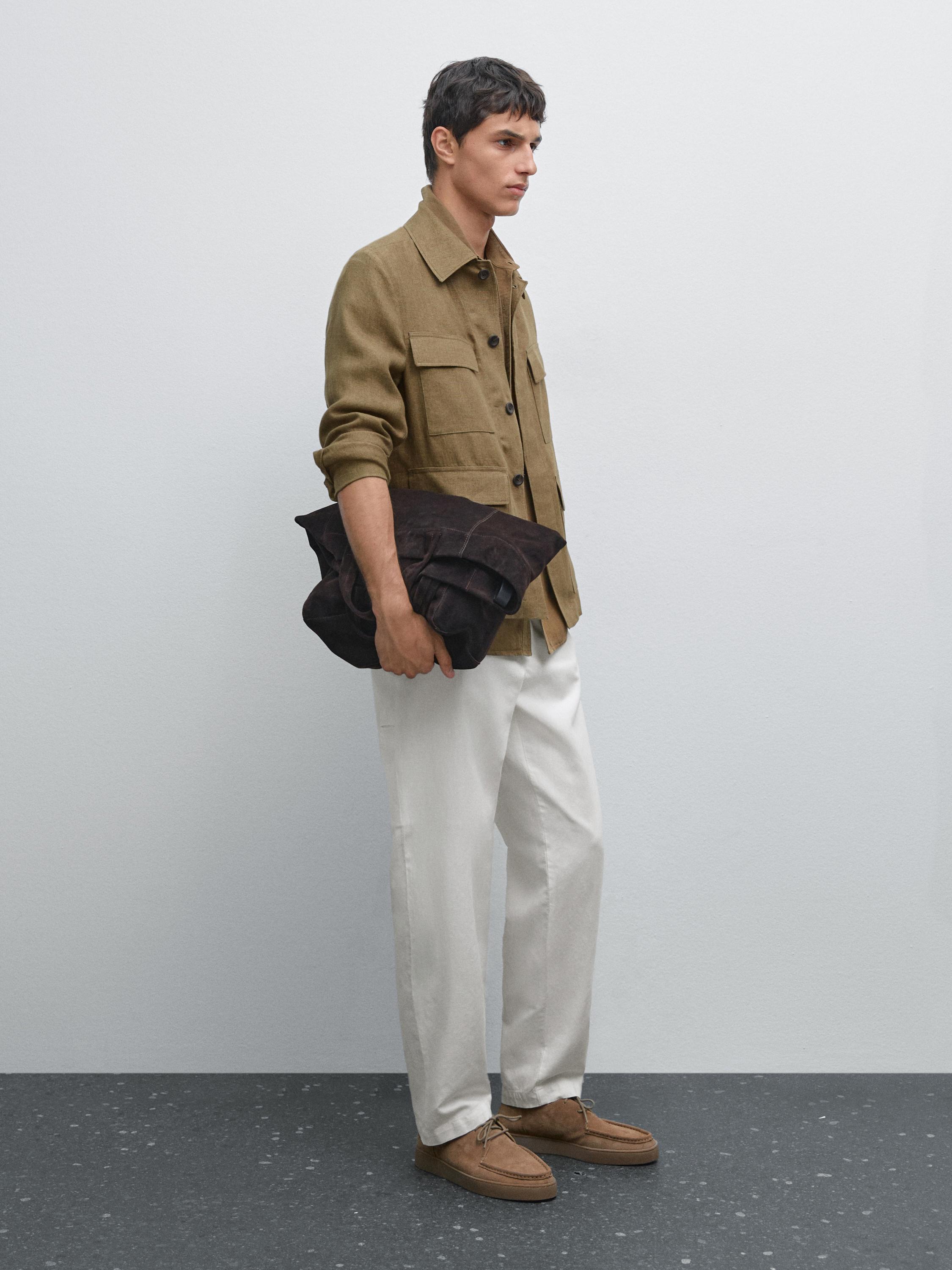Tapered fit trousers