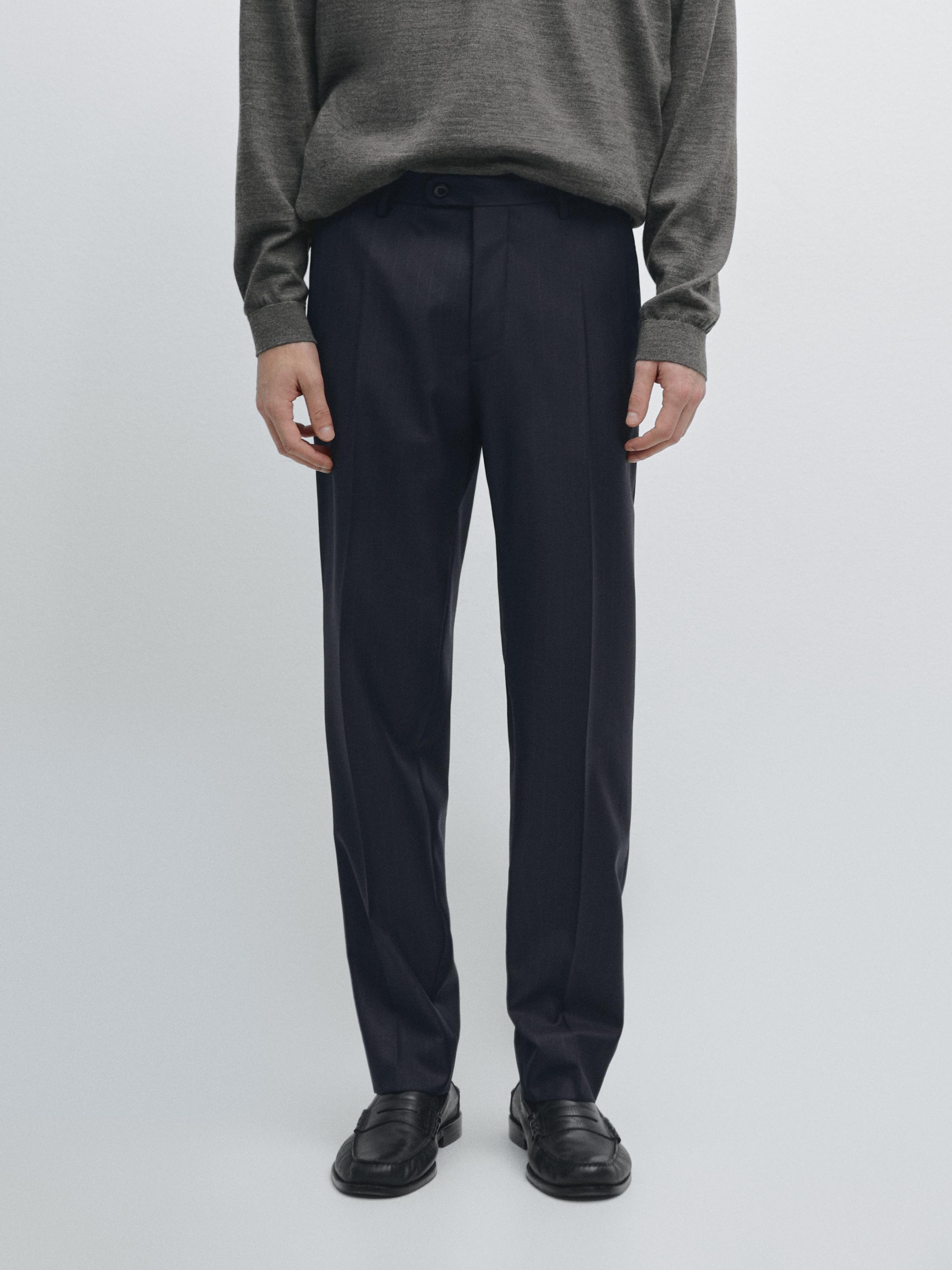 100% wool suit trousers