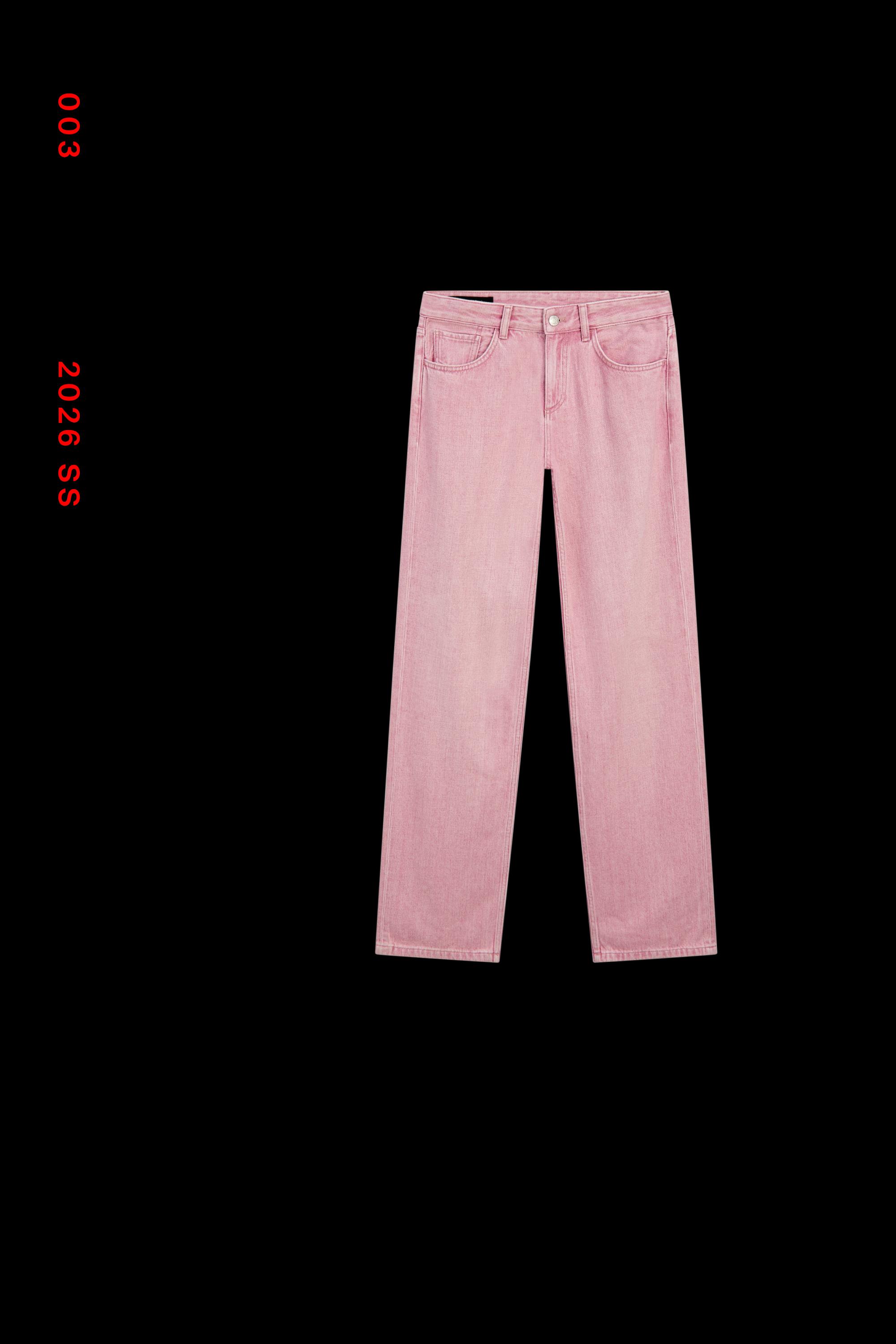 Low-rise straight-leg jeans — PINK
