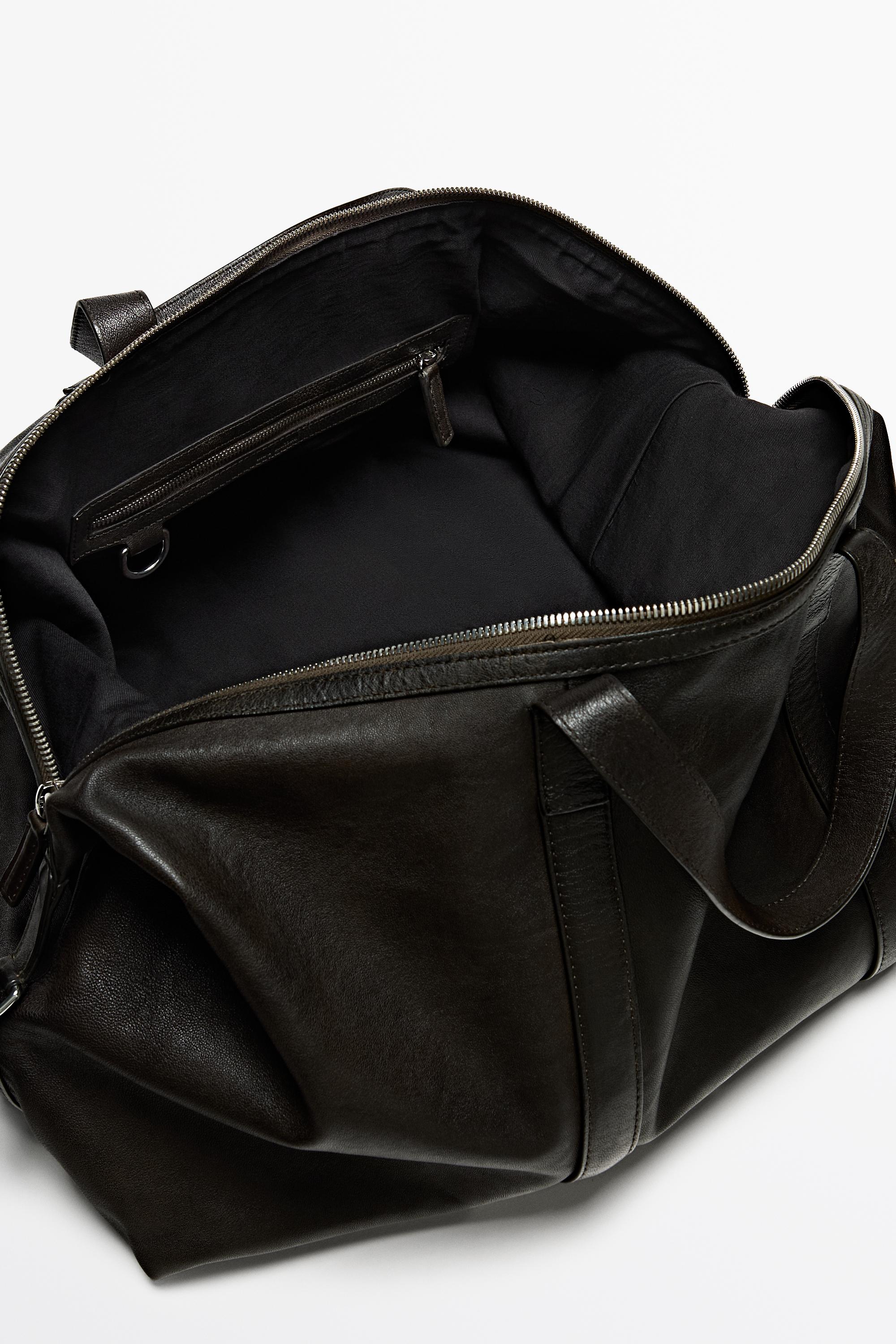 Nappa leather sport bag — KHAKI