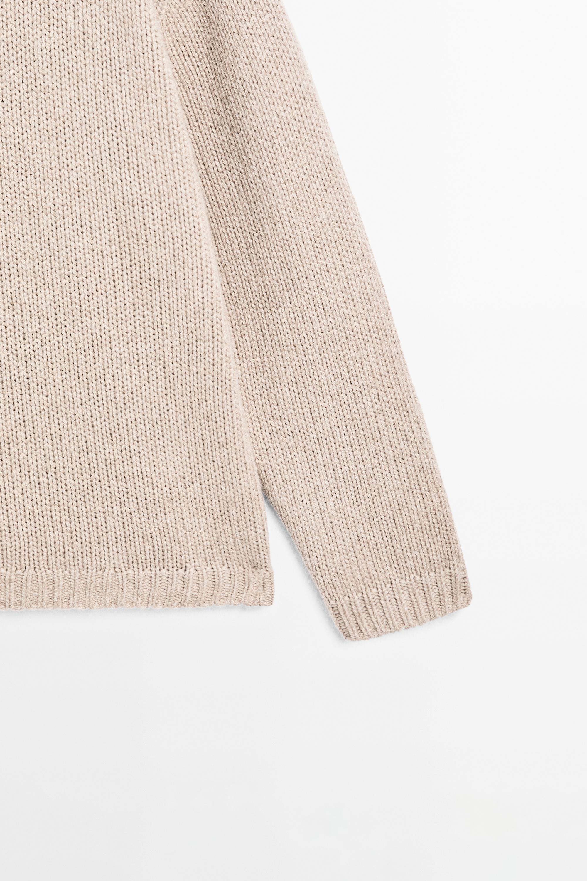 100% cashmere V-neck sweater — MINK