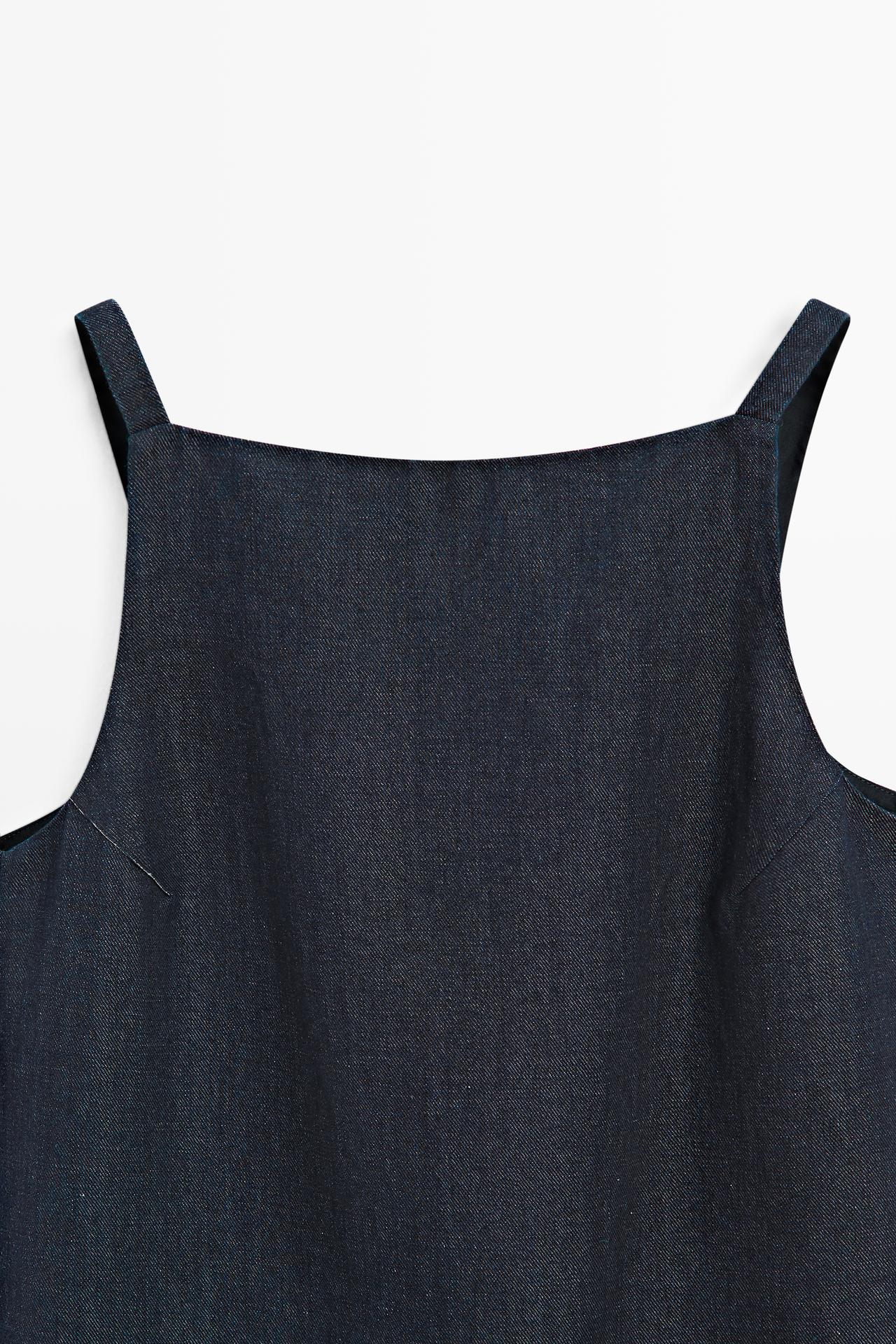 Denim mini dress — DARK BLUE