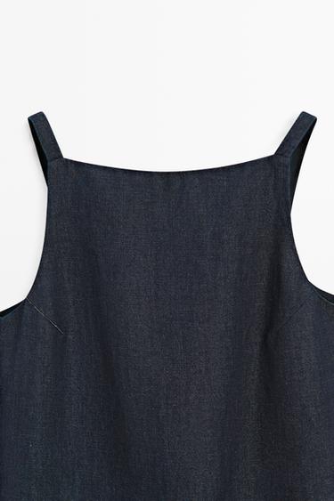 Denim mini dress — DARK BLUE 9