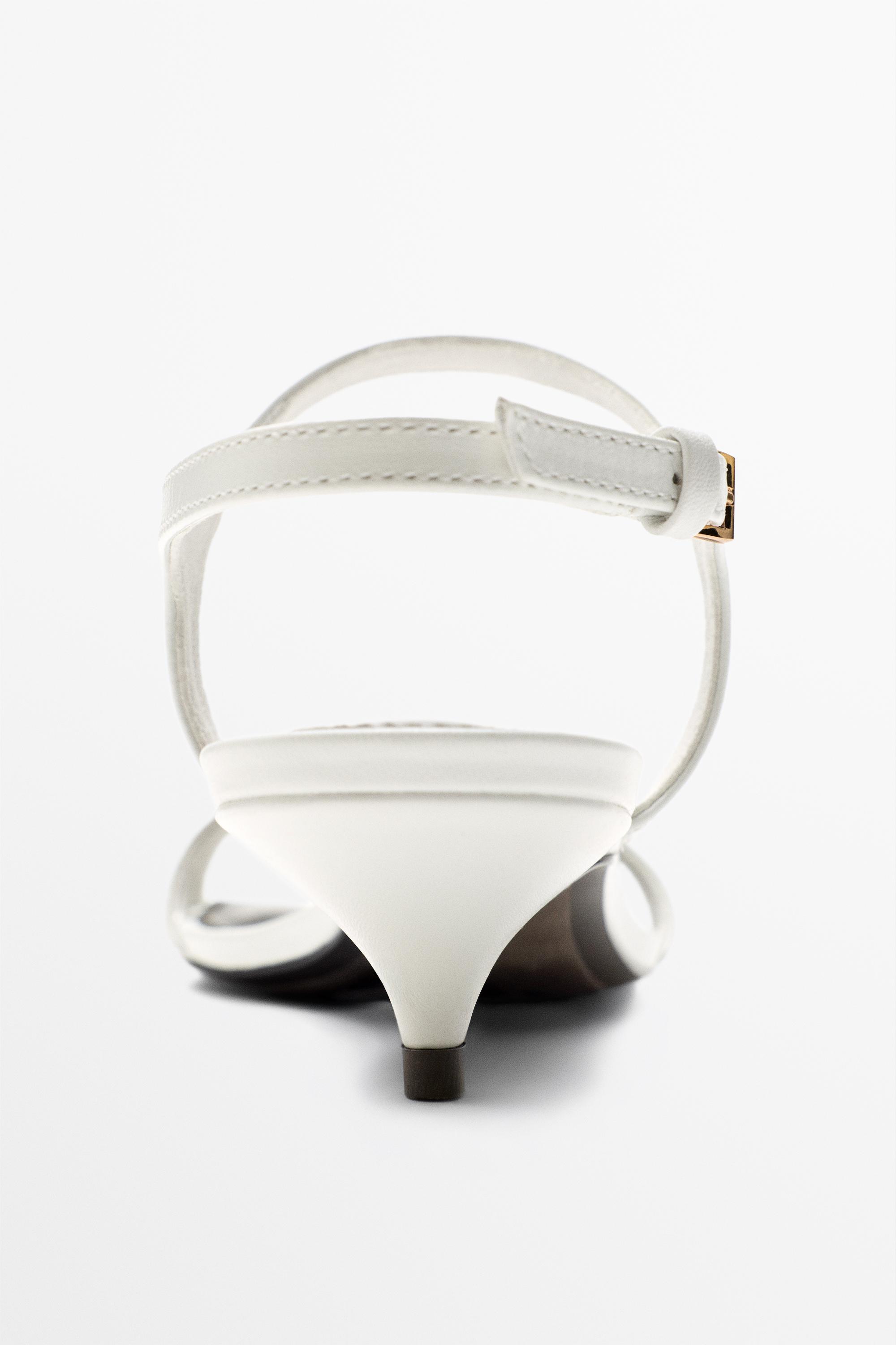 Low-heel leather sandal - MADE IN SPAIN — WHITE