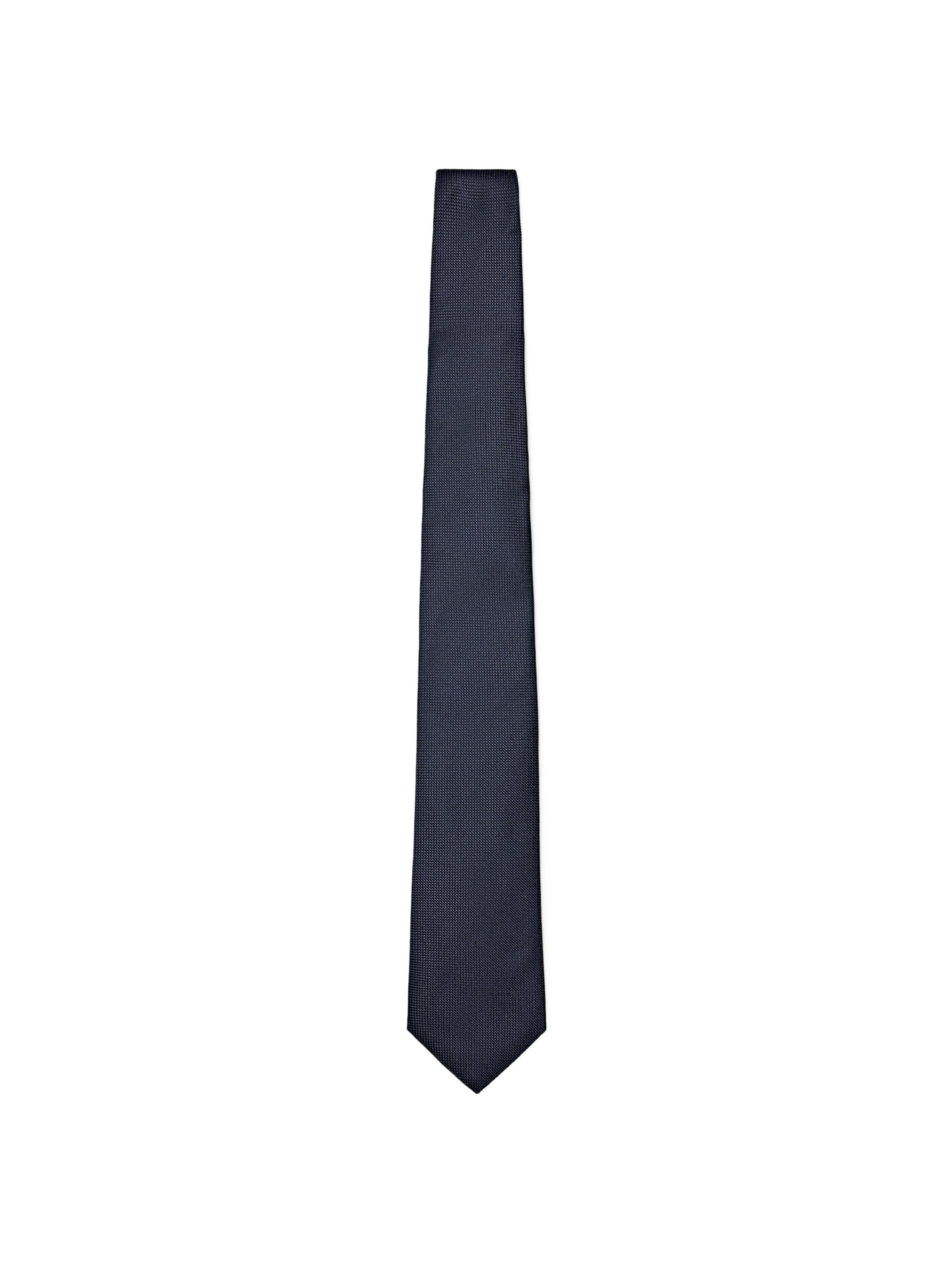 100% mulberry silk polka dot tie — NAVY BLUE