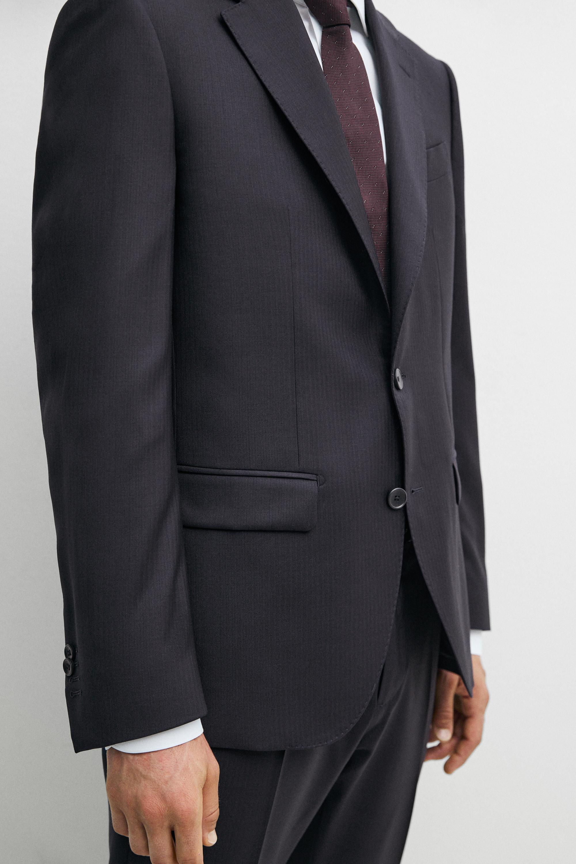 100% cool wool suit blazer — NAVY BLUE