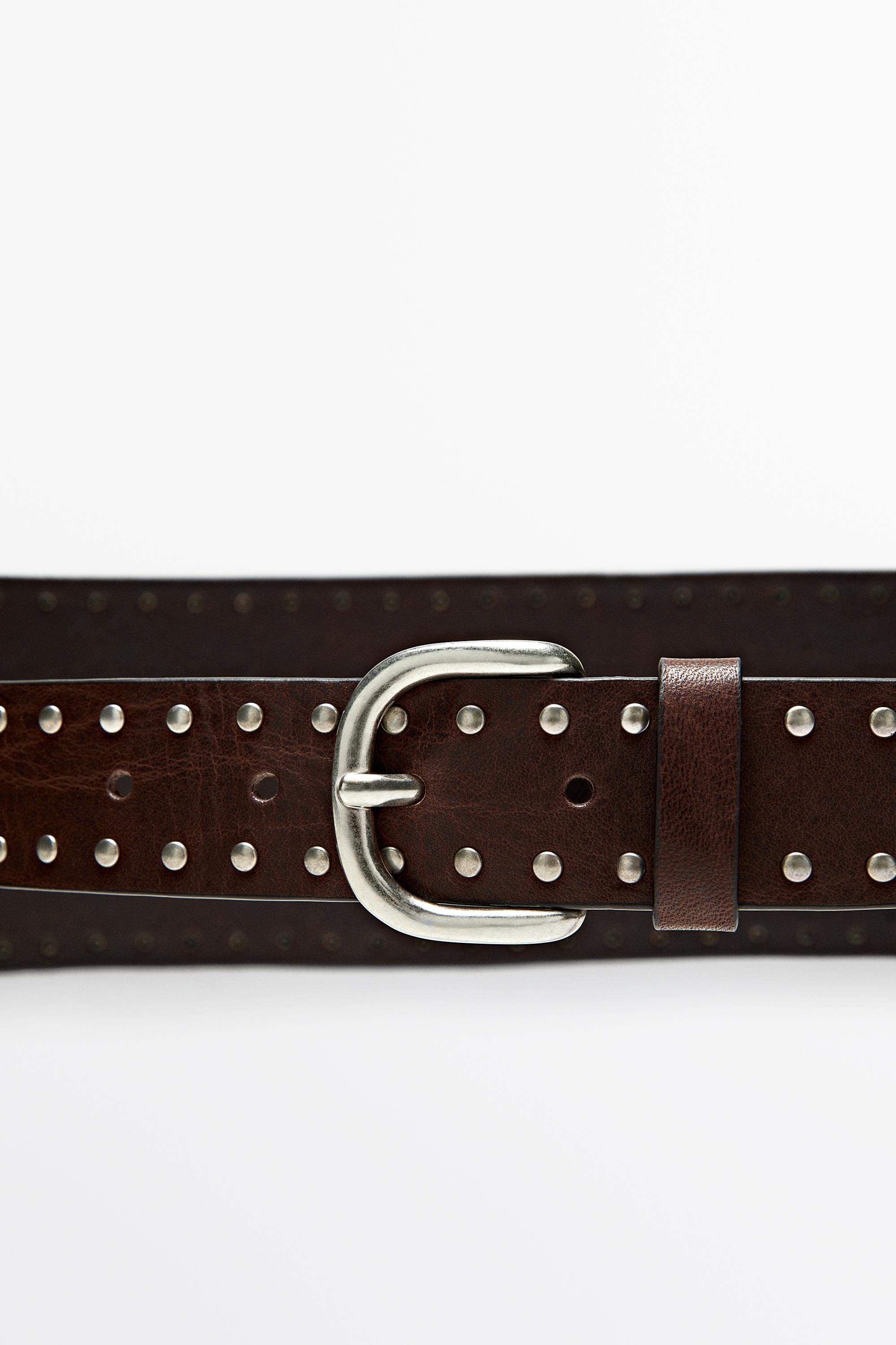 Massimo Dutti Zımbalı napa deri kemer görsel 3