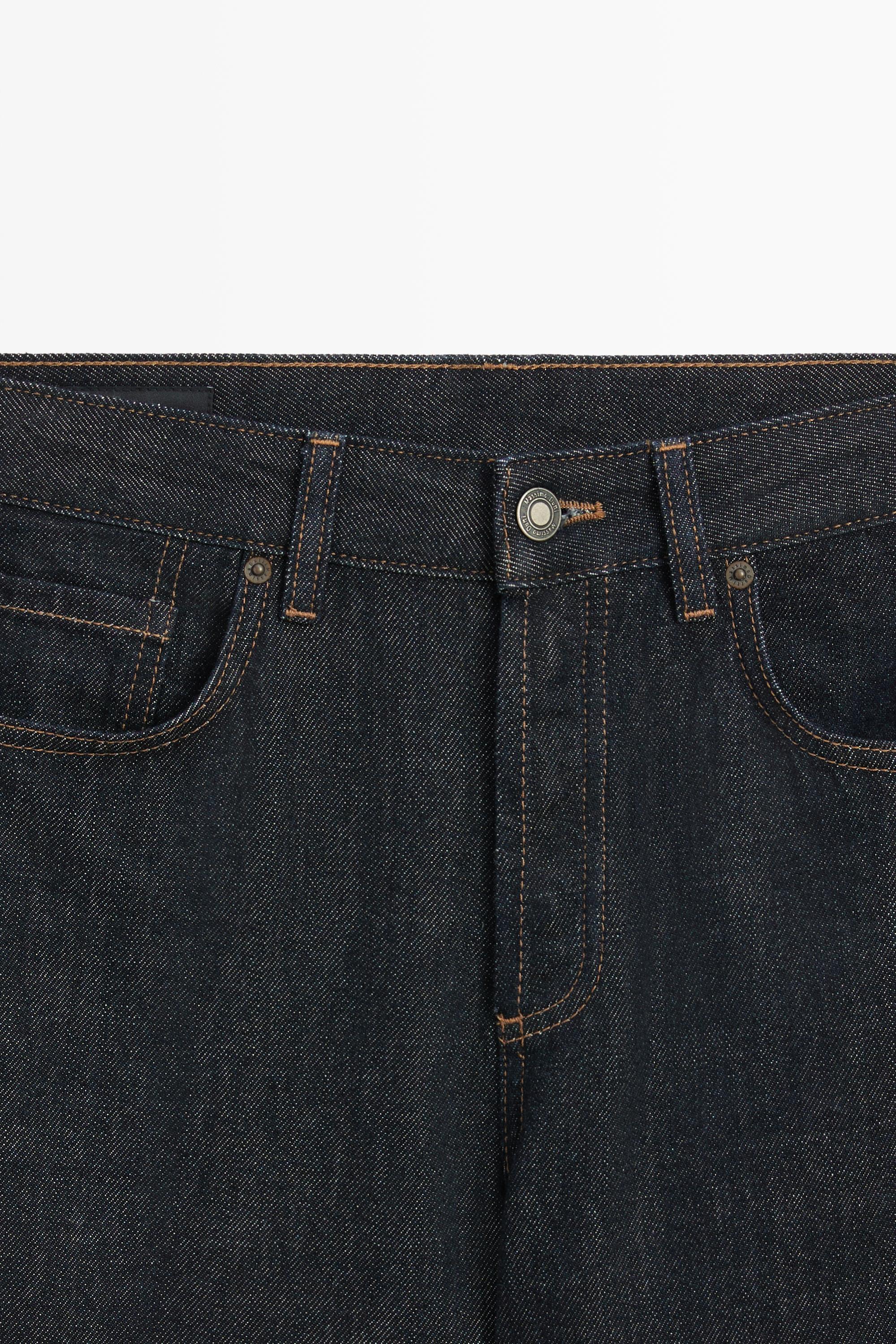 Mid-waist wide-leg jeans — DARK BLUE
