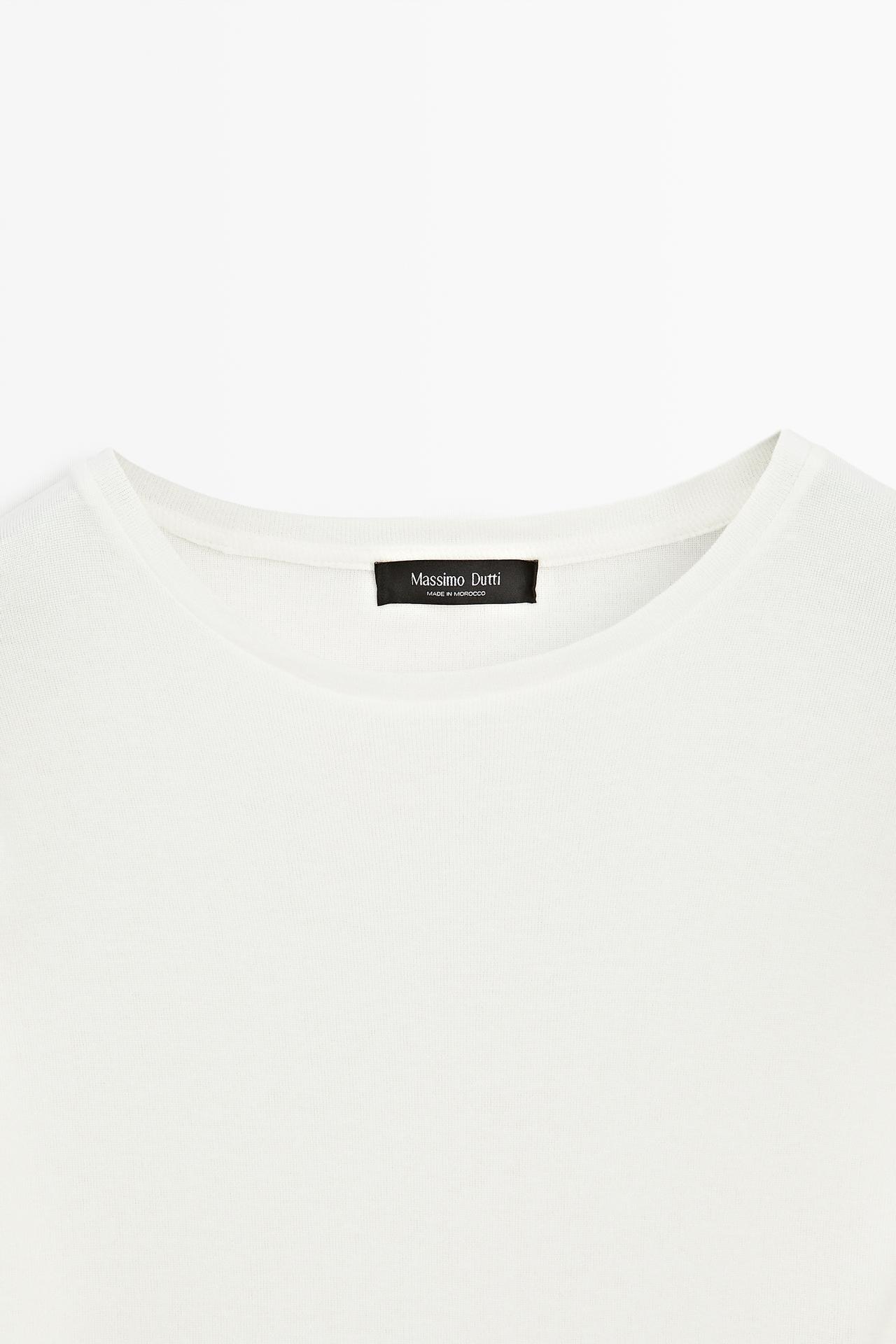 Button-detail short sleeve T-shirt — Off white