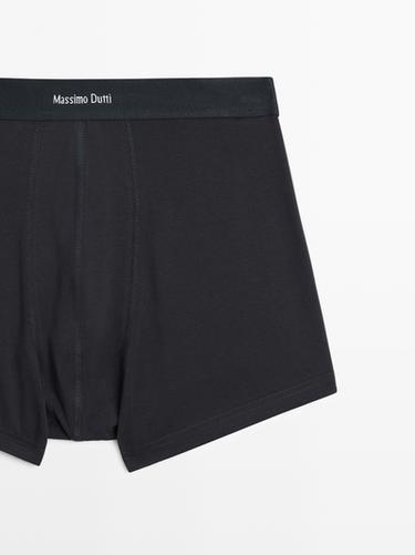 Boxers with logo waistband — NAVY BLUE 4